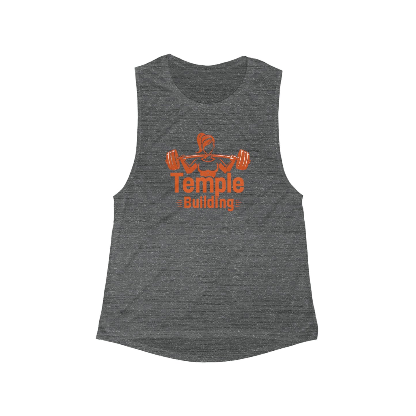 Temple Building Women's Flowy Scoop Muscle Tank - Christian Fitness Clothes, Workout Gym Apparel, Godly Exercise wear