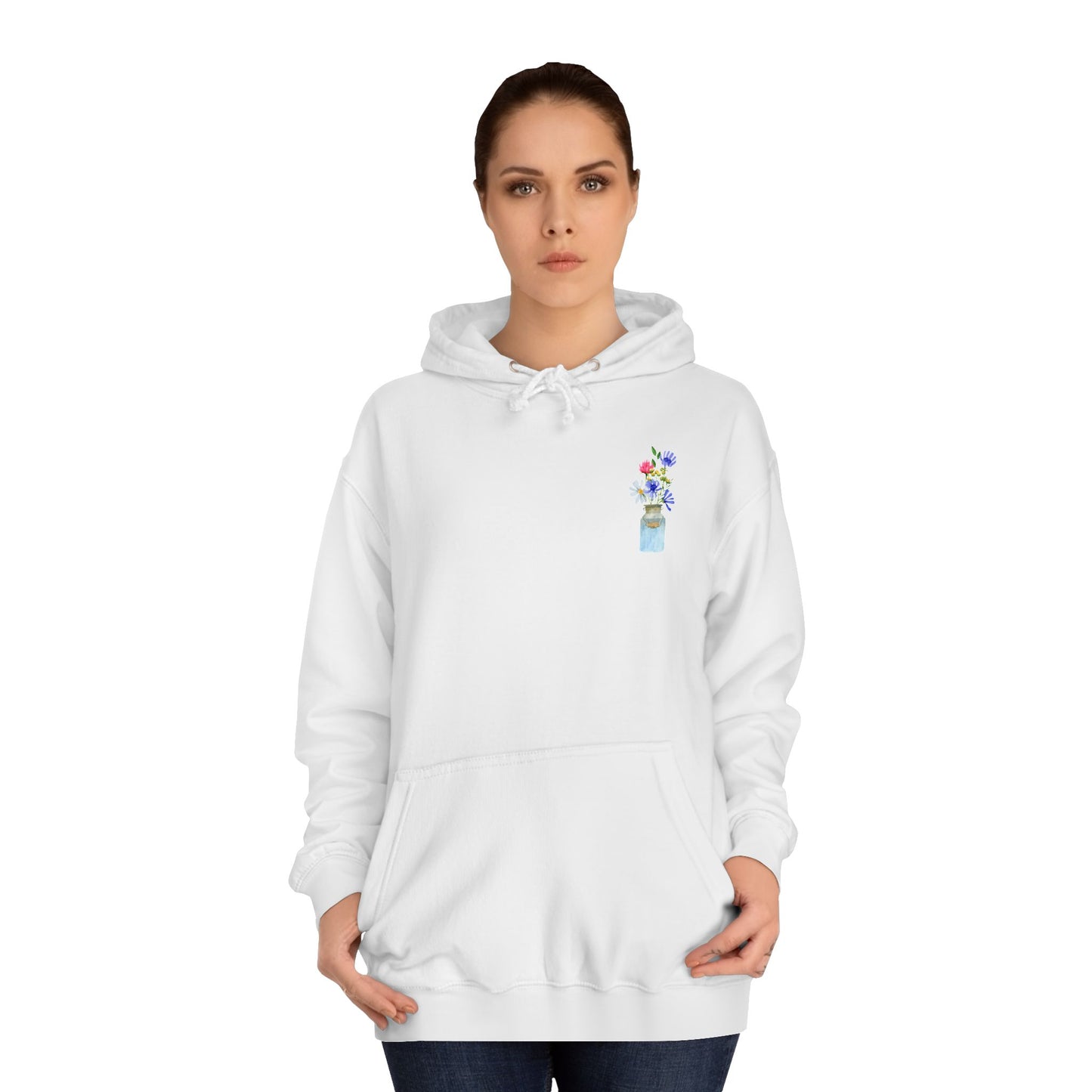 I'll my life you have been Faithful, Hoodie, Christian Sweatshirt, Wreath Wildflower Hooded Sweatshirt, Mason Jar Flower Jacket, Cozy Campus