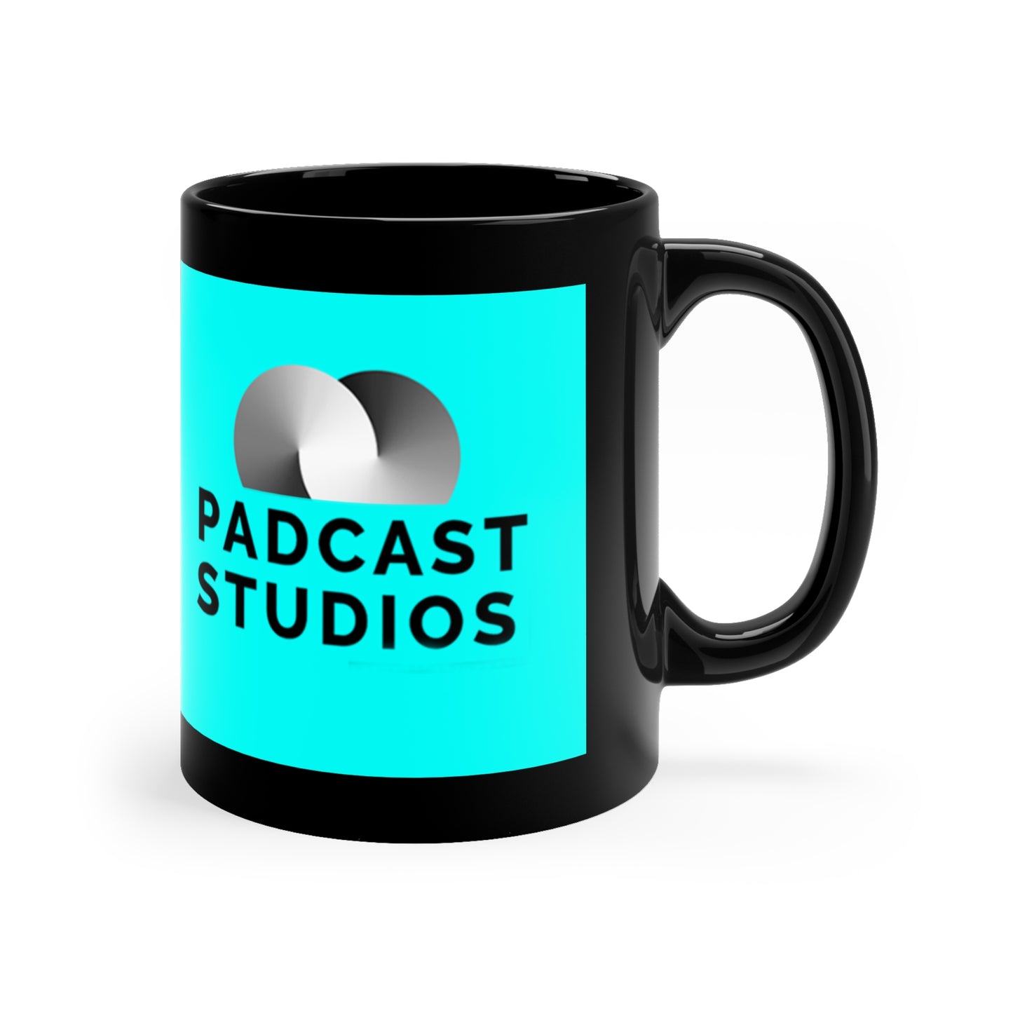 Custom Black Coffee Mug - Padcast Studios, 11oz - Perfect Gift for Coffee Lovers & Podcasters
