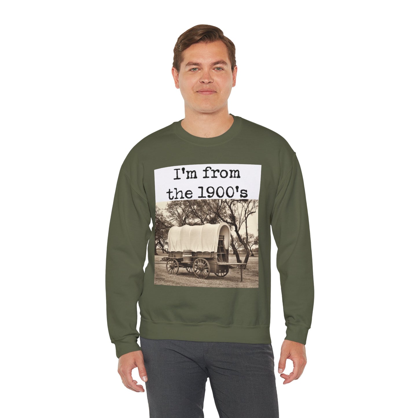 Vintage"I'm from the 1900s" Crewneck Sweatshirt - Unisex Heavy Blend