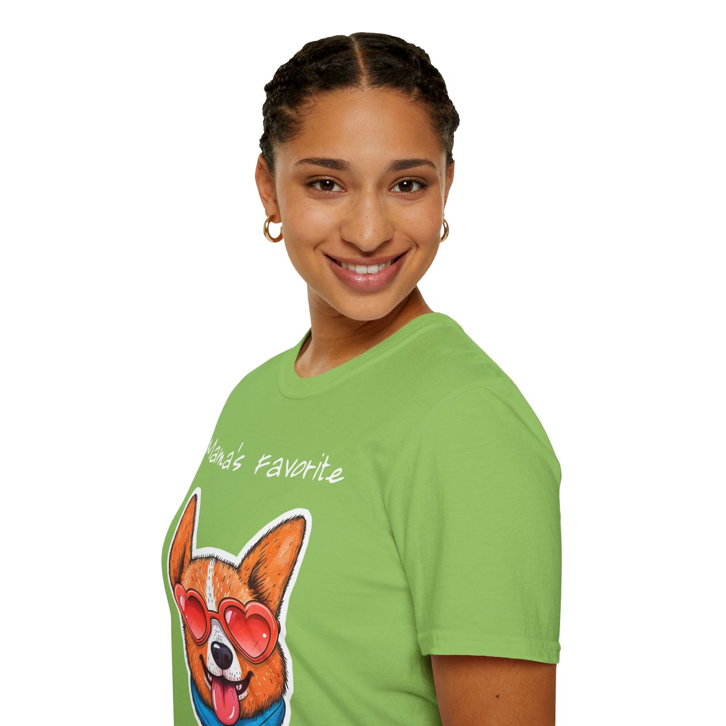 Mama's Favorite -Corgi T-Shirt | Unisex Softstyle Tee for Dog Lovers