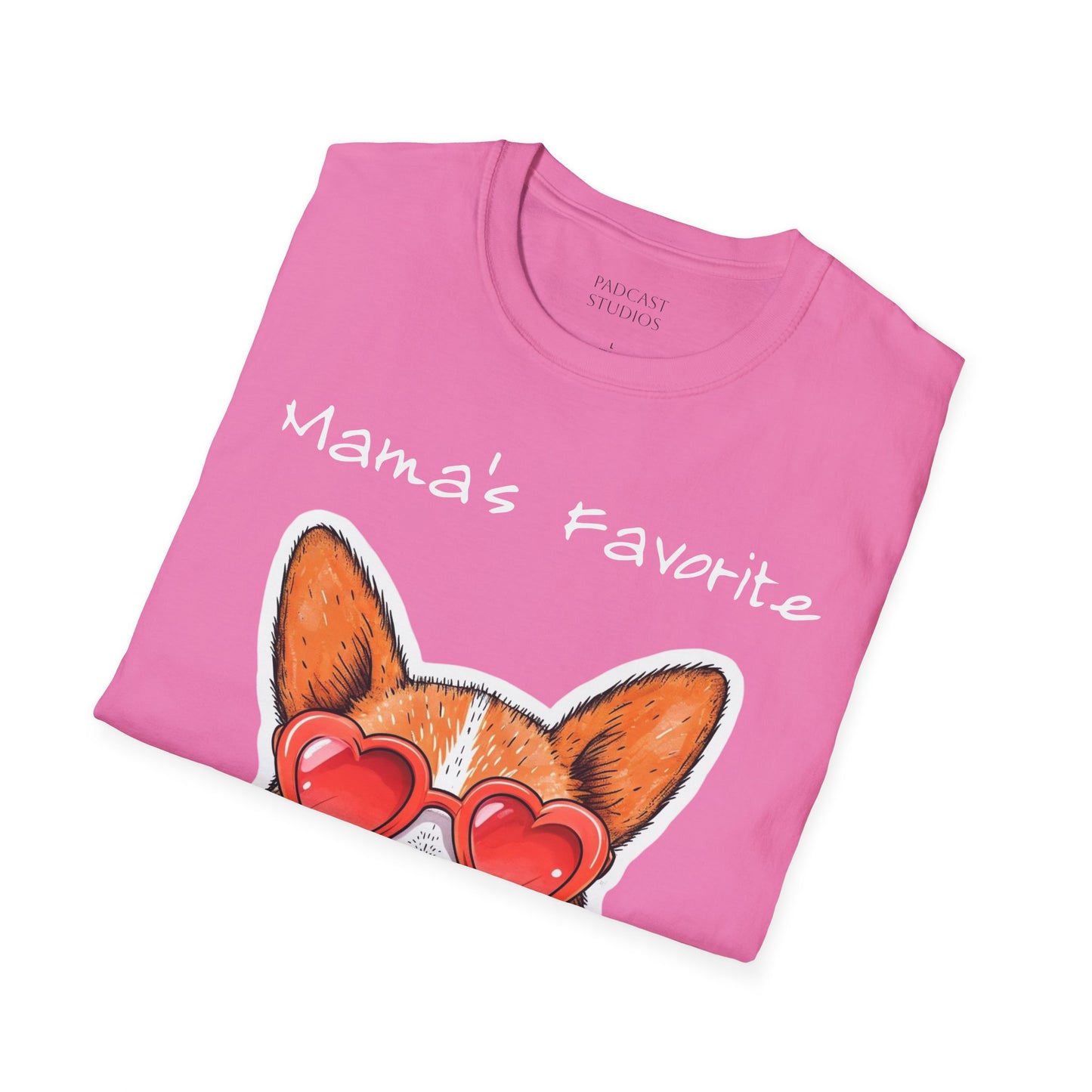 Mama's Favorite -Corgi T-Shirt | Unisex Softstyle Tee for Dog Lovers
