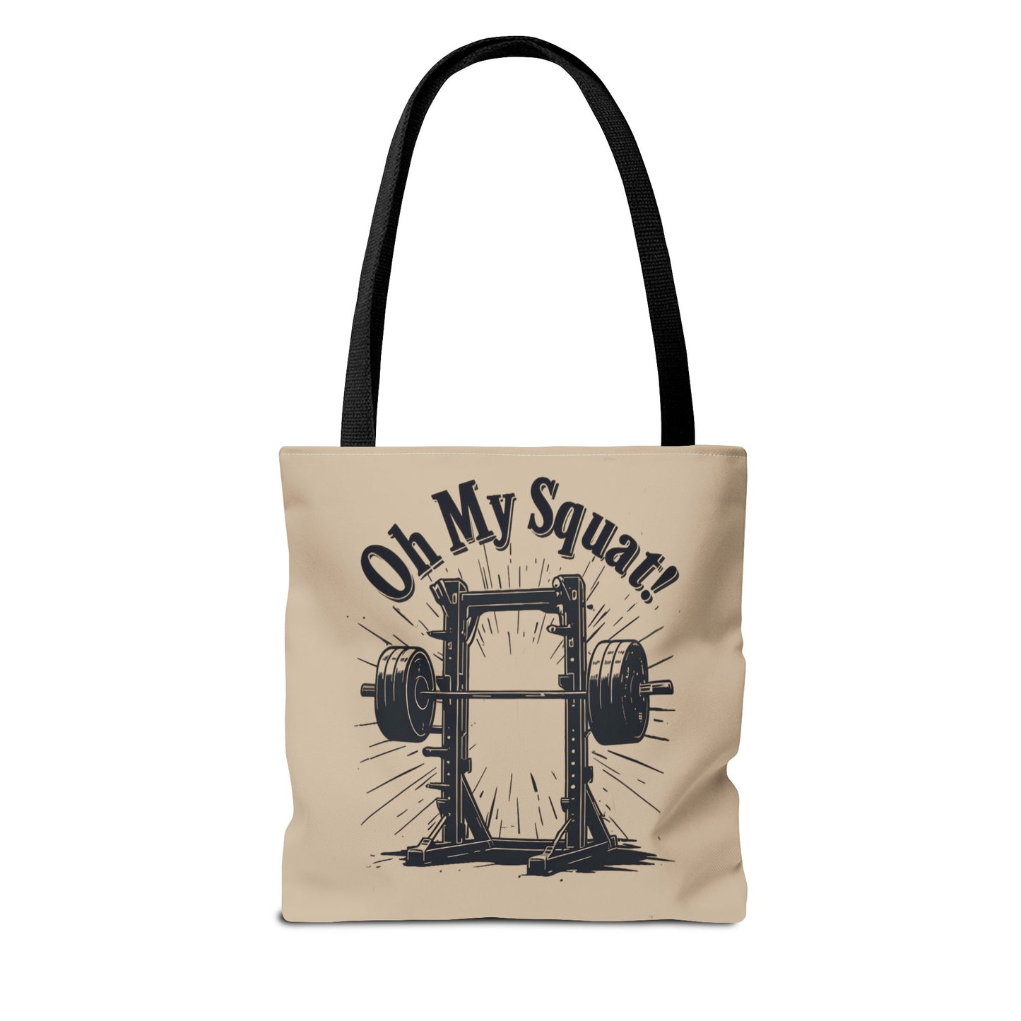 Fitness Tote Bag - Oh My Squat! | Gym Bag, Workout Tote, Exercise Accessory, Weightlifting Gift, Motivational Bag