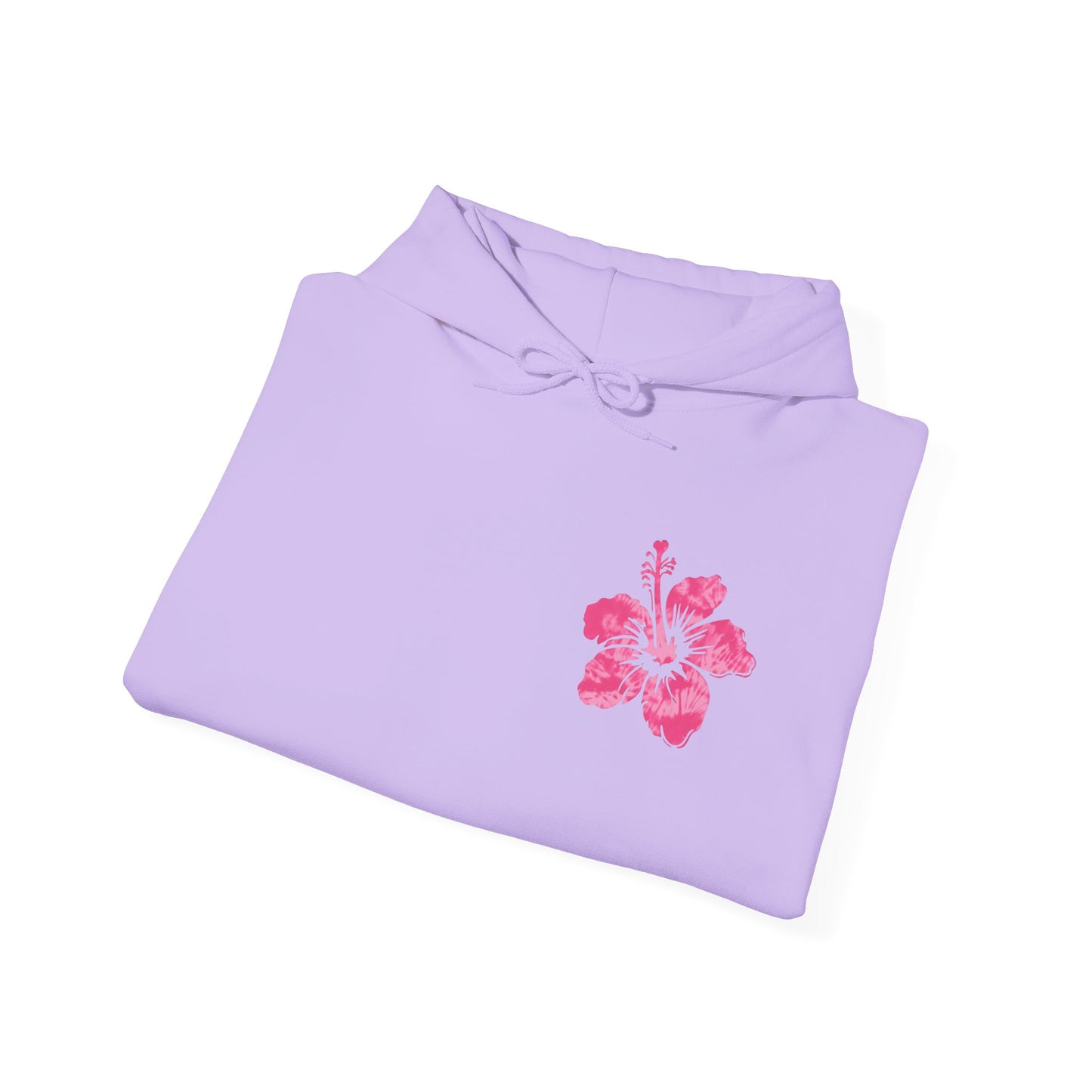 Pink Tropical Tie Dye Palm Tree and Hibiscus Hoodie for Sweatshirt, Pullover