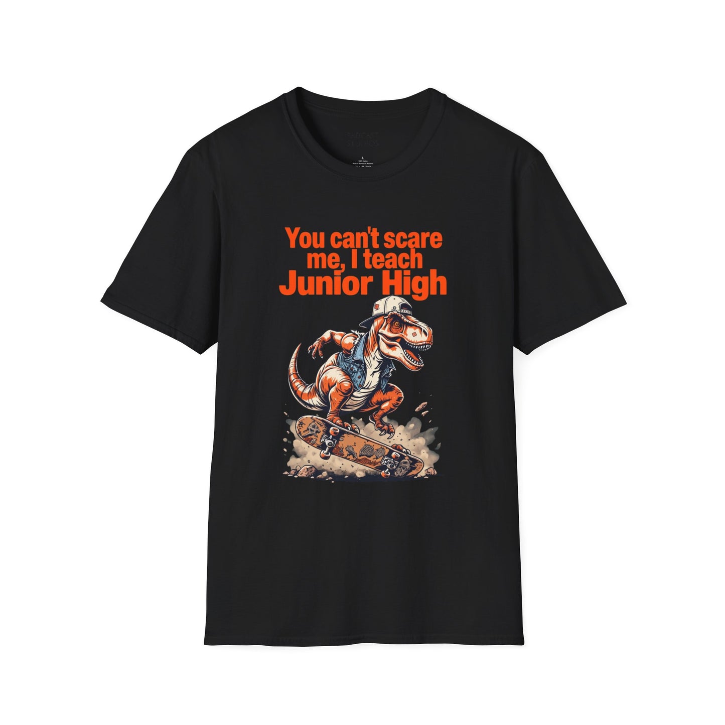 You can't scare me, I teach Junior High, Unisex Softstyle T-Shirt, Teacher Shirt, Back to School Tee, Gift for Educators, Teacher Apparel