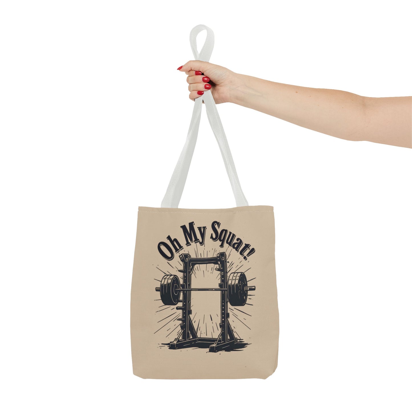 Fitness Tote Bag - Oh My Squat! | Gym Bag, Workout Tote, Exercise Accessory, Weightlifting Gift, Motivational Bag
