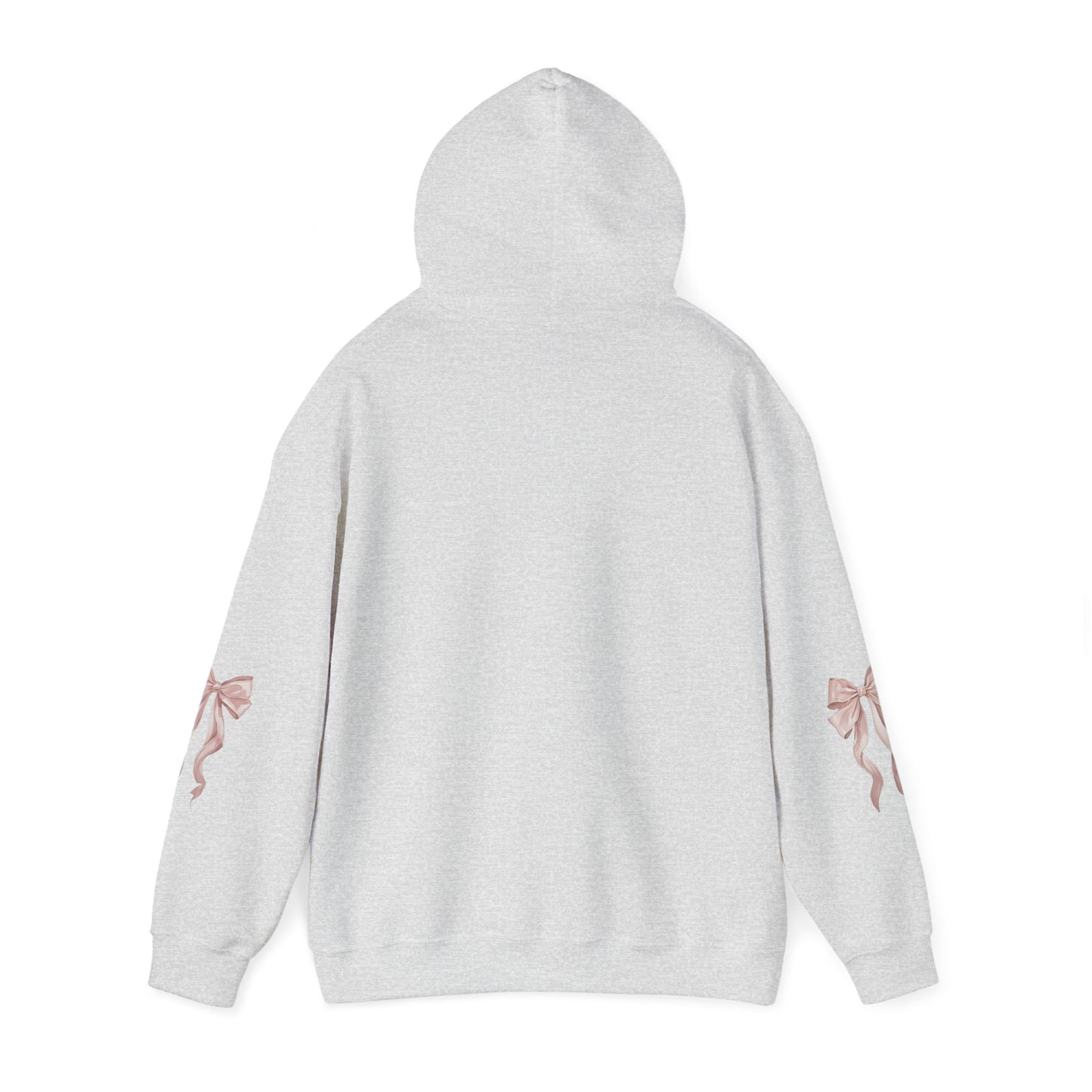 Faith Over Fear Hooded Sweatshirt - Cozy Inspirational Gift, Self-Care, Mindfulness, Motivational Wear, Pink Bows Hoodie