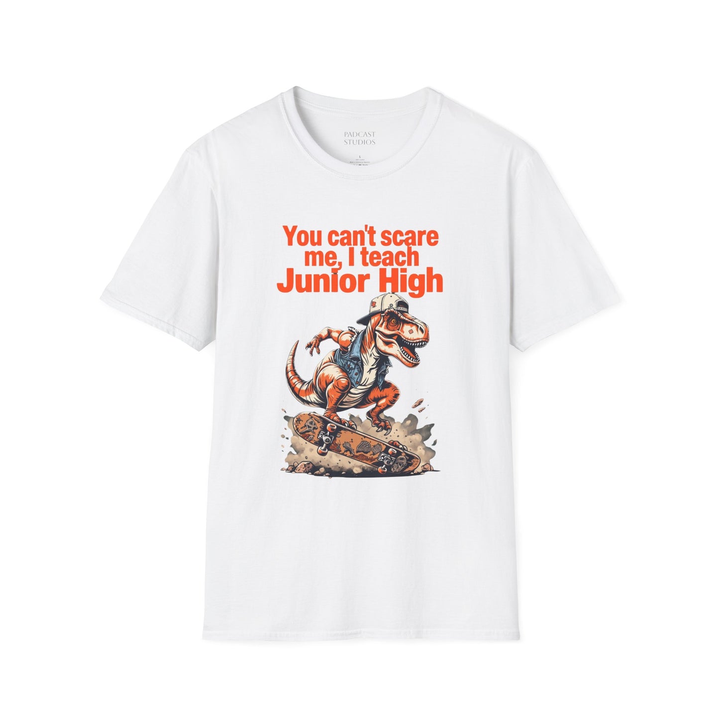 You can't scare me, I teach Junior High, Unisex Softstyle T-Shirt, Teacher Shirt, Back to School Tee, Gift for Educators, Teacher Apparel