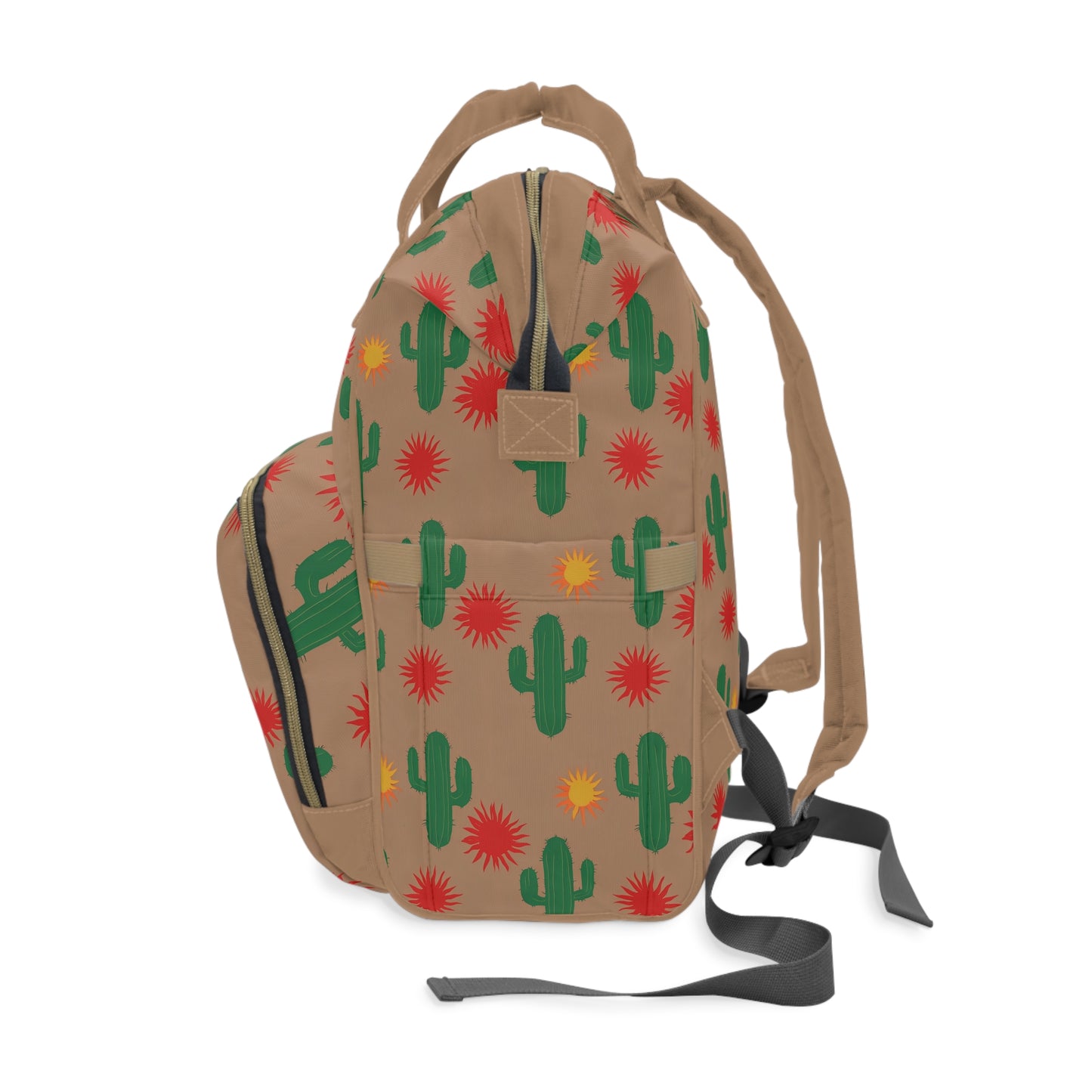 Cactus Suns Print Diaper Backpack - Stylish & Functional Baby Bag