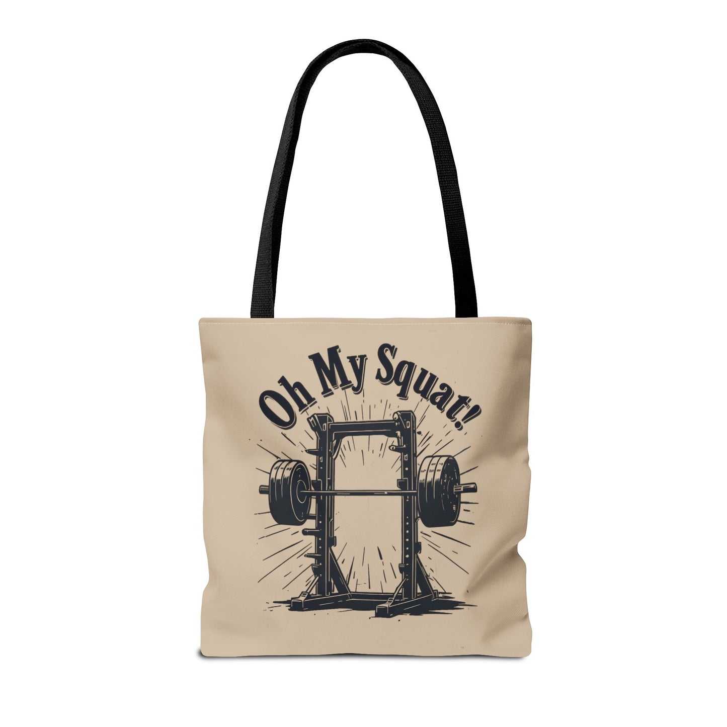 Fitness Tote Bag - Oh My Squat! | Gym Bag, Workout Tote, Exercise Accessory, Weightlifting Gift, Motivational Bag