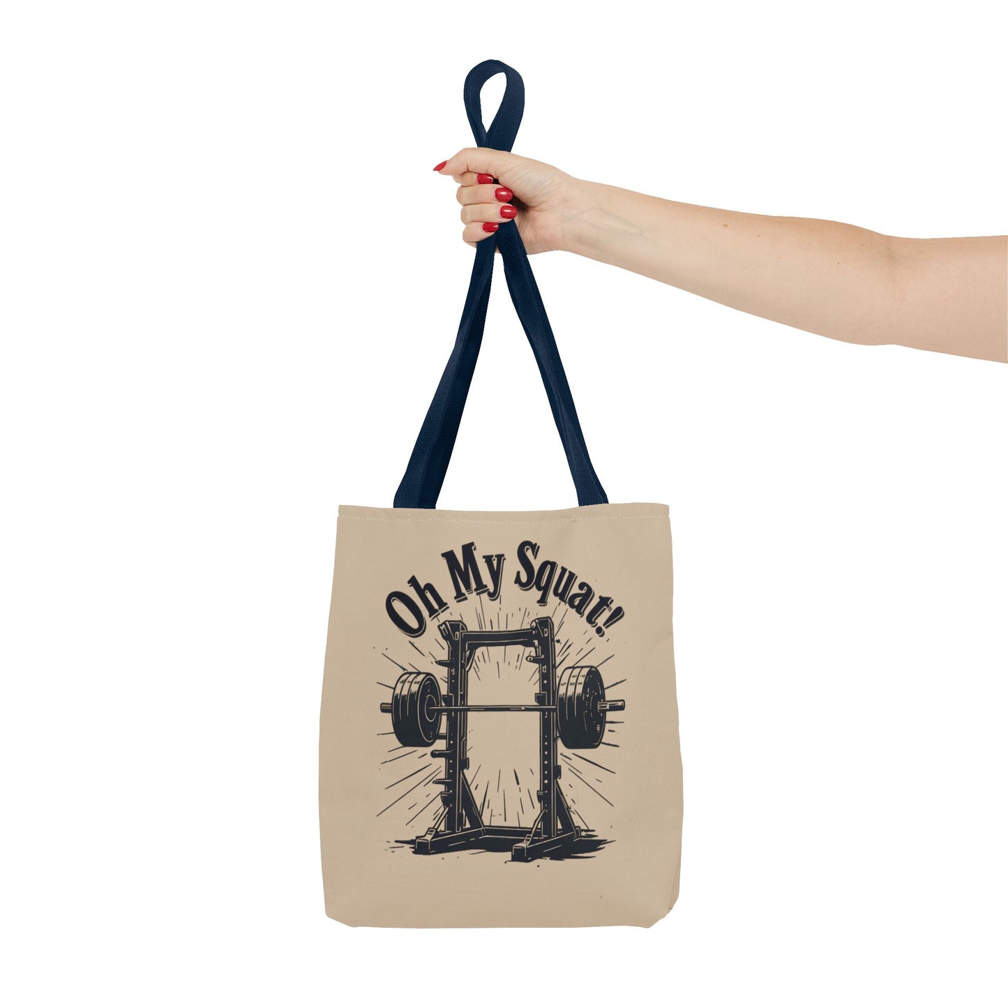Fitness Tote Bag - Oh My Squat! | Gym Bag, Workout Tote, Exercise Accessory, Weightlifting Gift, Motivational Bag