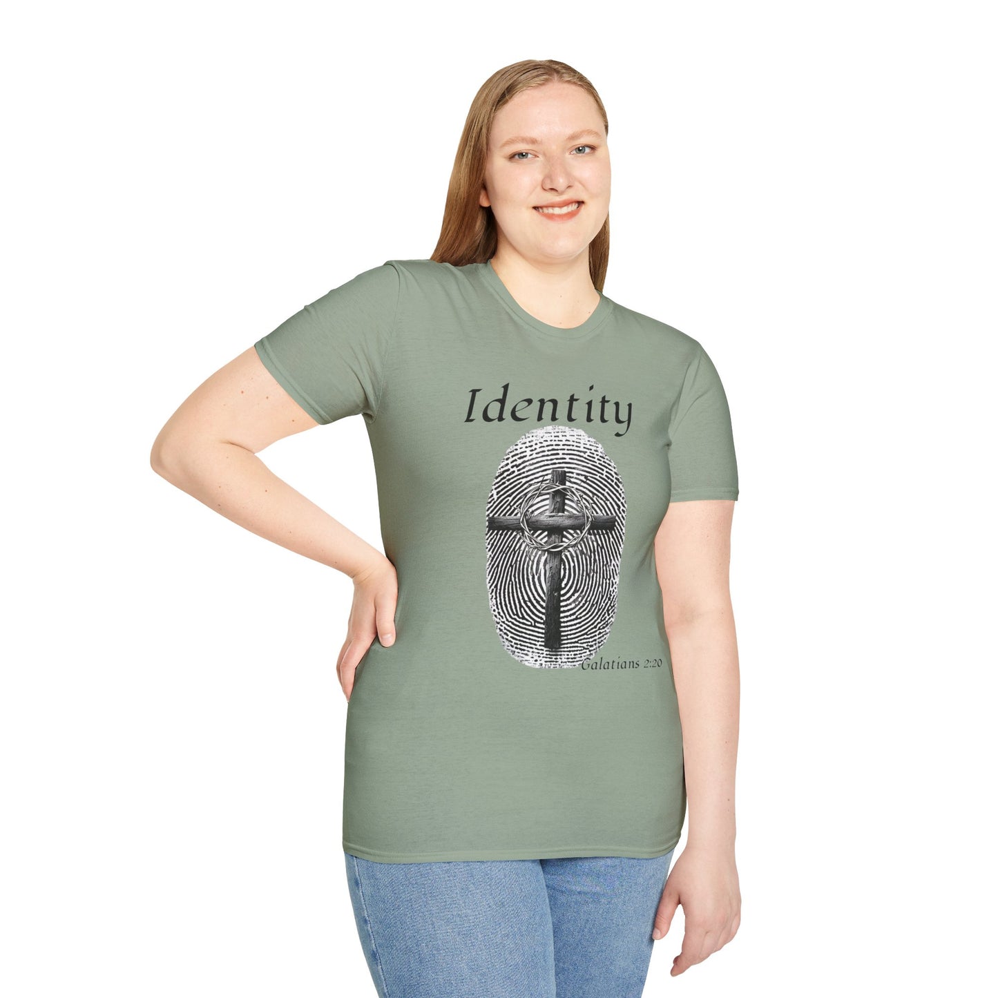 Identity -Fingerprint Design-Unisex Softstyle T-Shirt