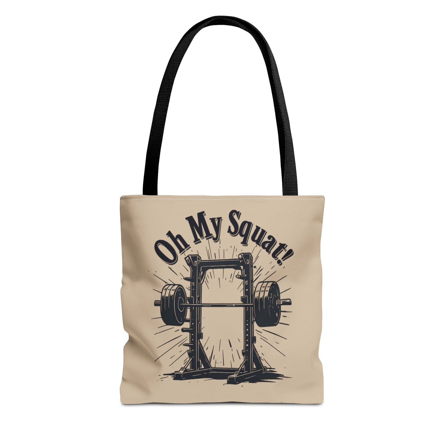 Fitness Tote Bag - Oh My Squat! | Gym Bag, Workout Tote, Exercise Accessory, Weightlifting Gift, Motivational Bag
