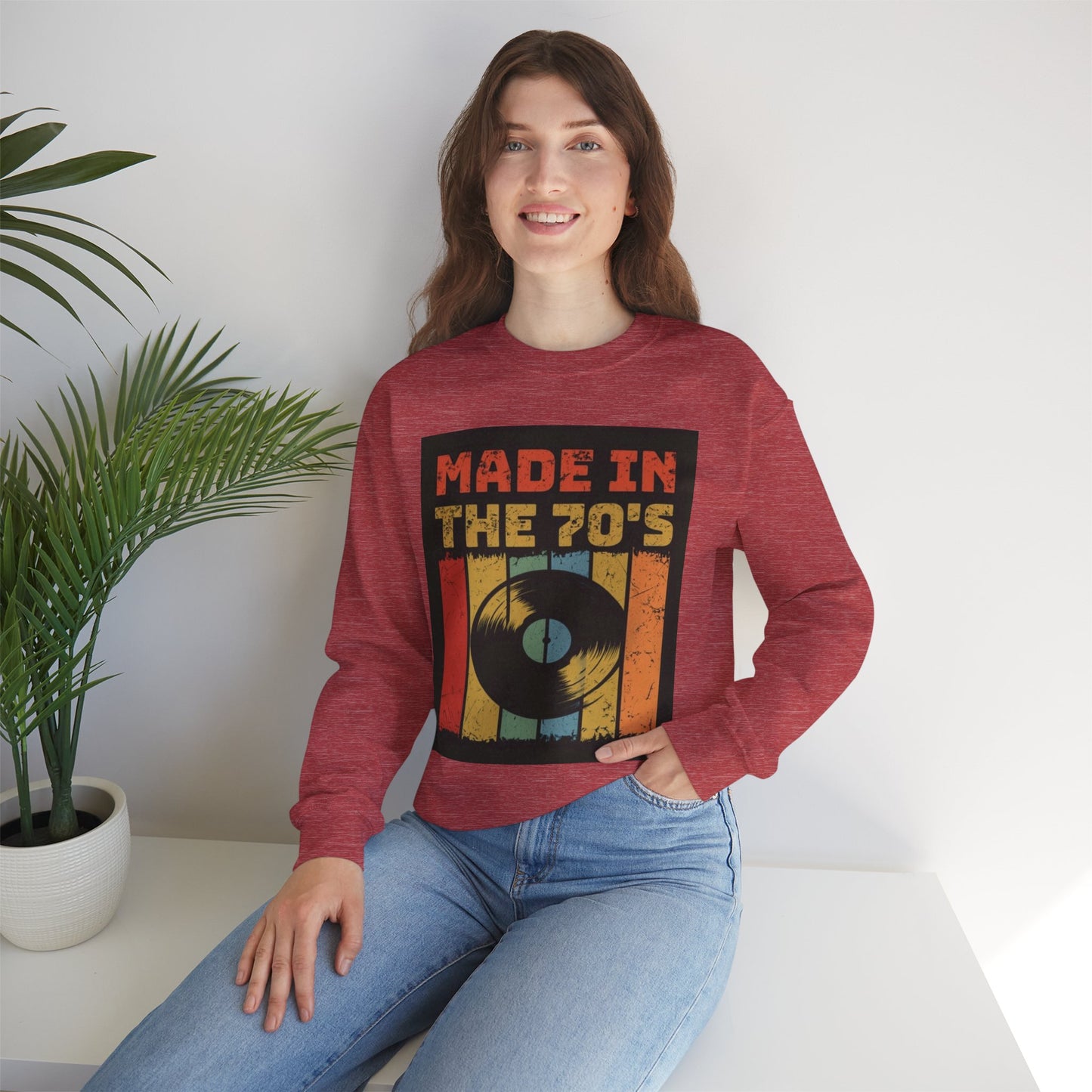 Retro 70's Music Crewneck Sweatshirt - Made in the 70's Design