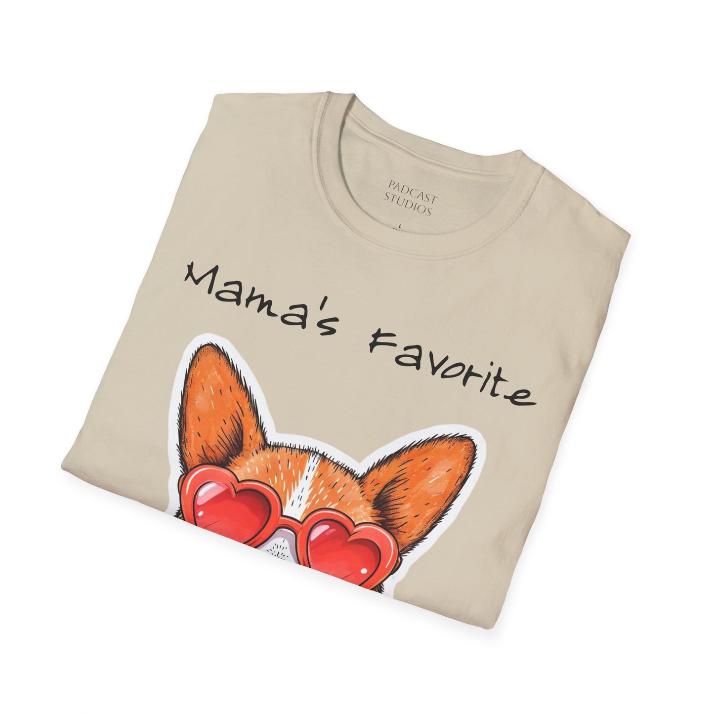 Mama's Favorite -Corgi T-Shirt | Unisex Softstyle Tee for Dog Lovers