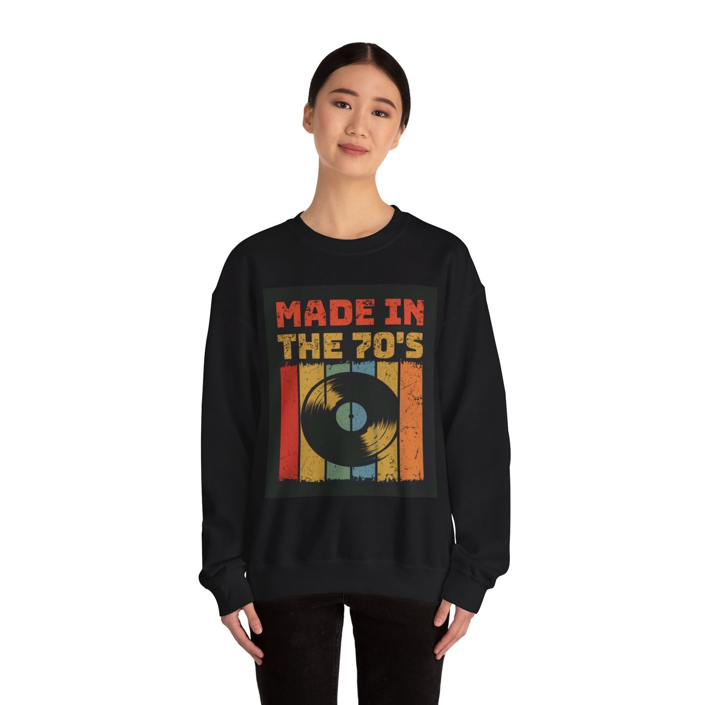 Retro 70's Music Crewneck Sweatshirt - Made in the 70's Design