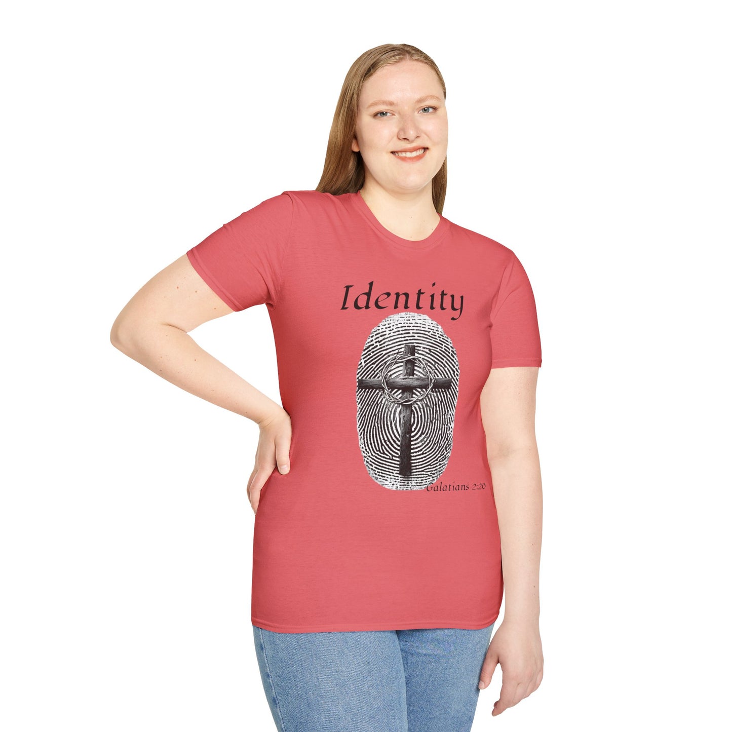Identity -Fingerprint Design-Unisex Softstyle T-Shirt