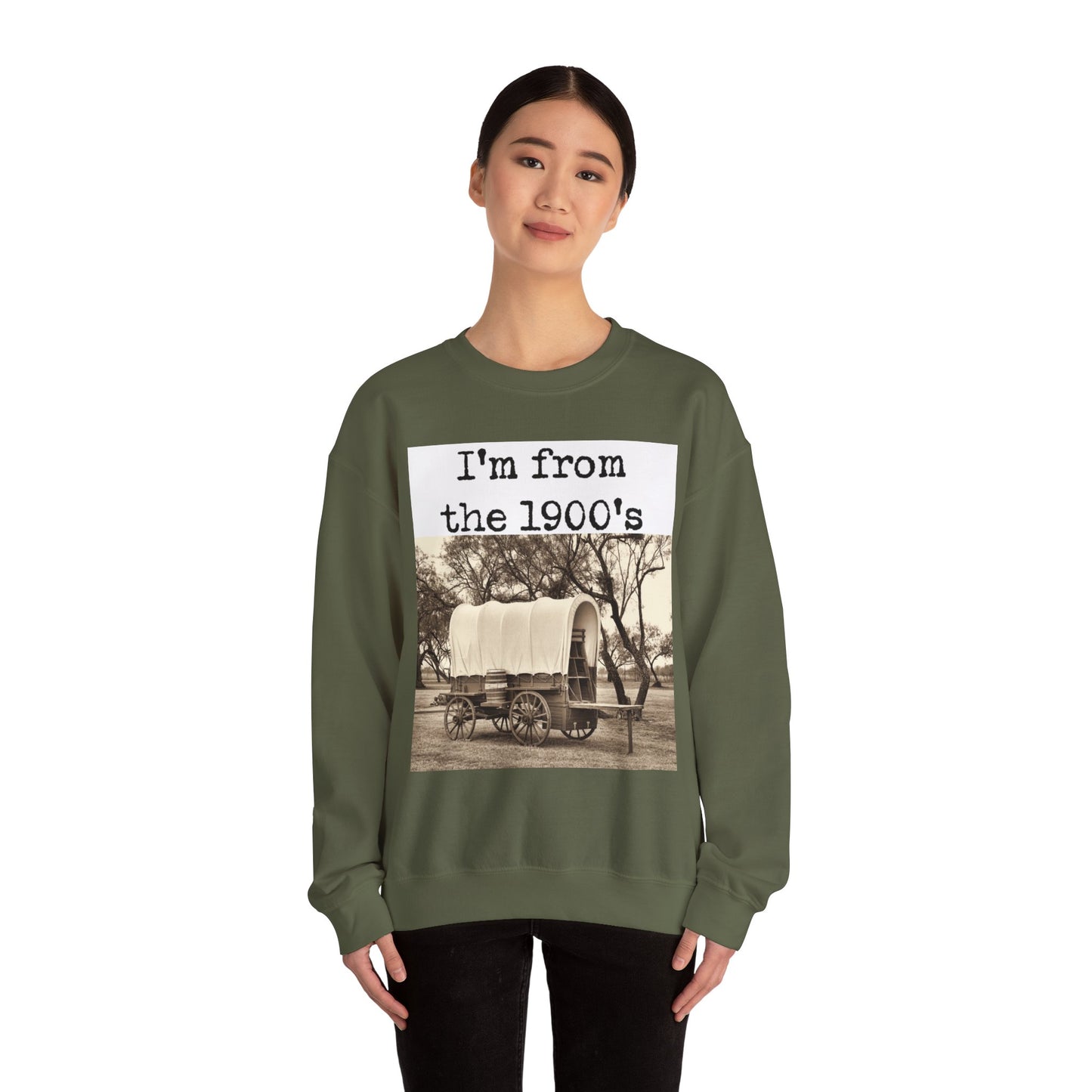 Vintage"I'm from the 1900s" Crewneck Sweatshirt - Unisex Heavy Blend