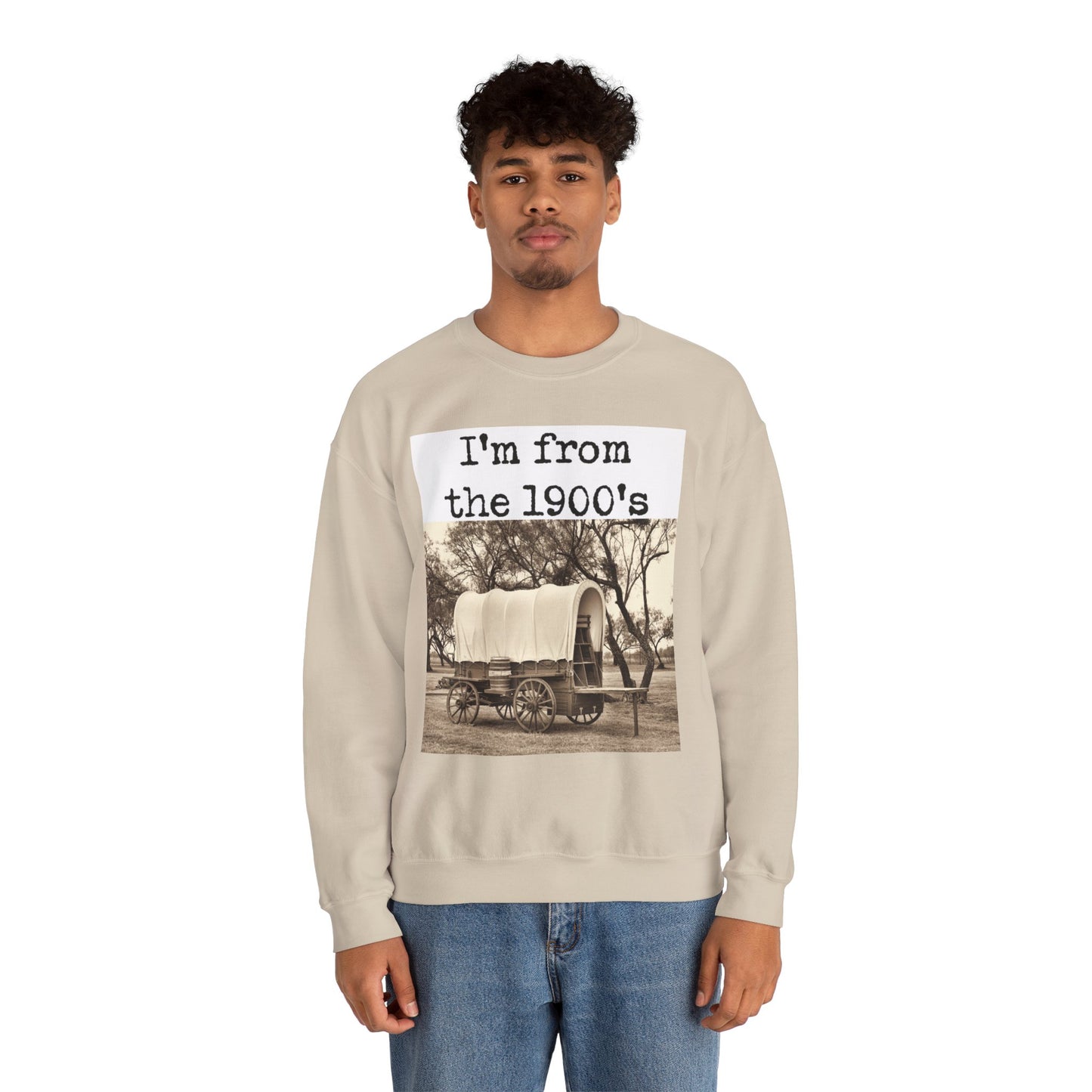 Vintage"I'm from the 1900s" Crewneck Sweatshirt - Unisex Heavy Blend