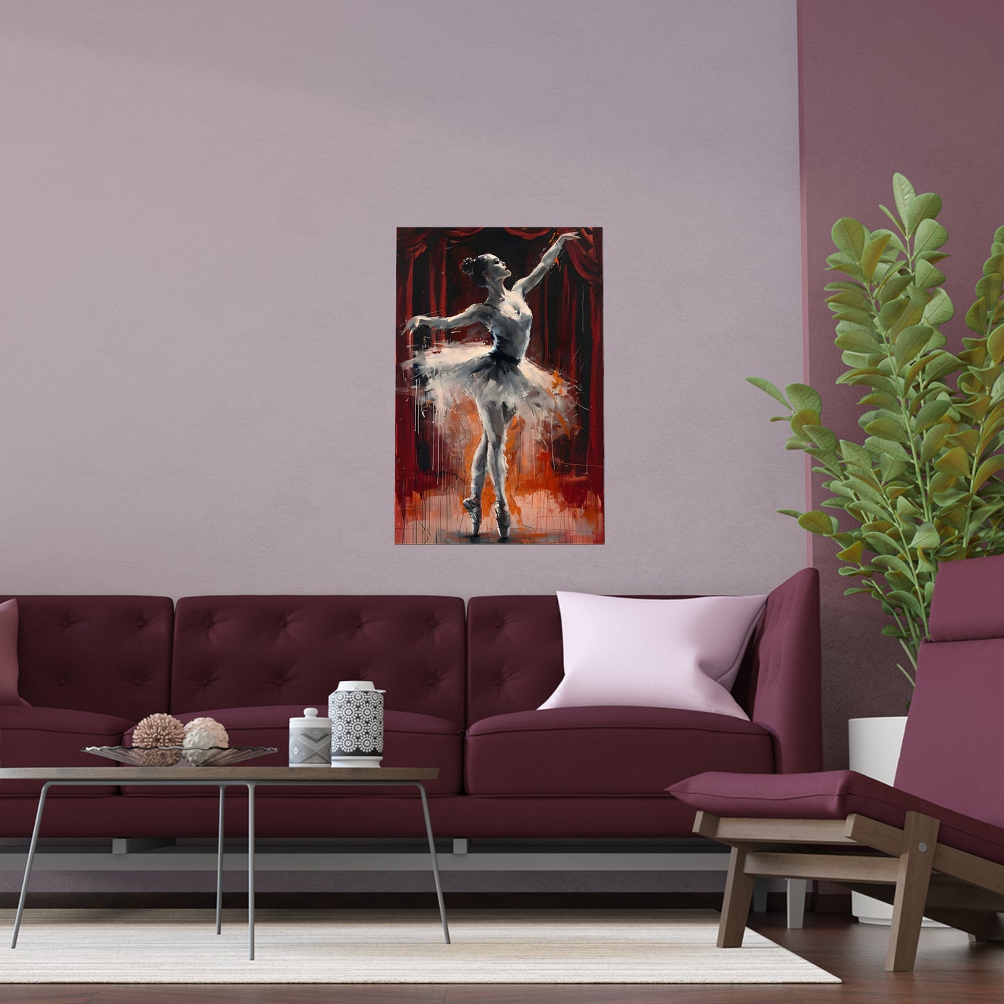 Silk Poster, Elegant Ballet Dancer Art Print for Home Decor and Dance Studio, Gift for Dancers, Wall Art, Fine Art
