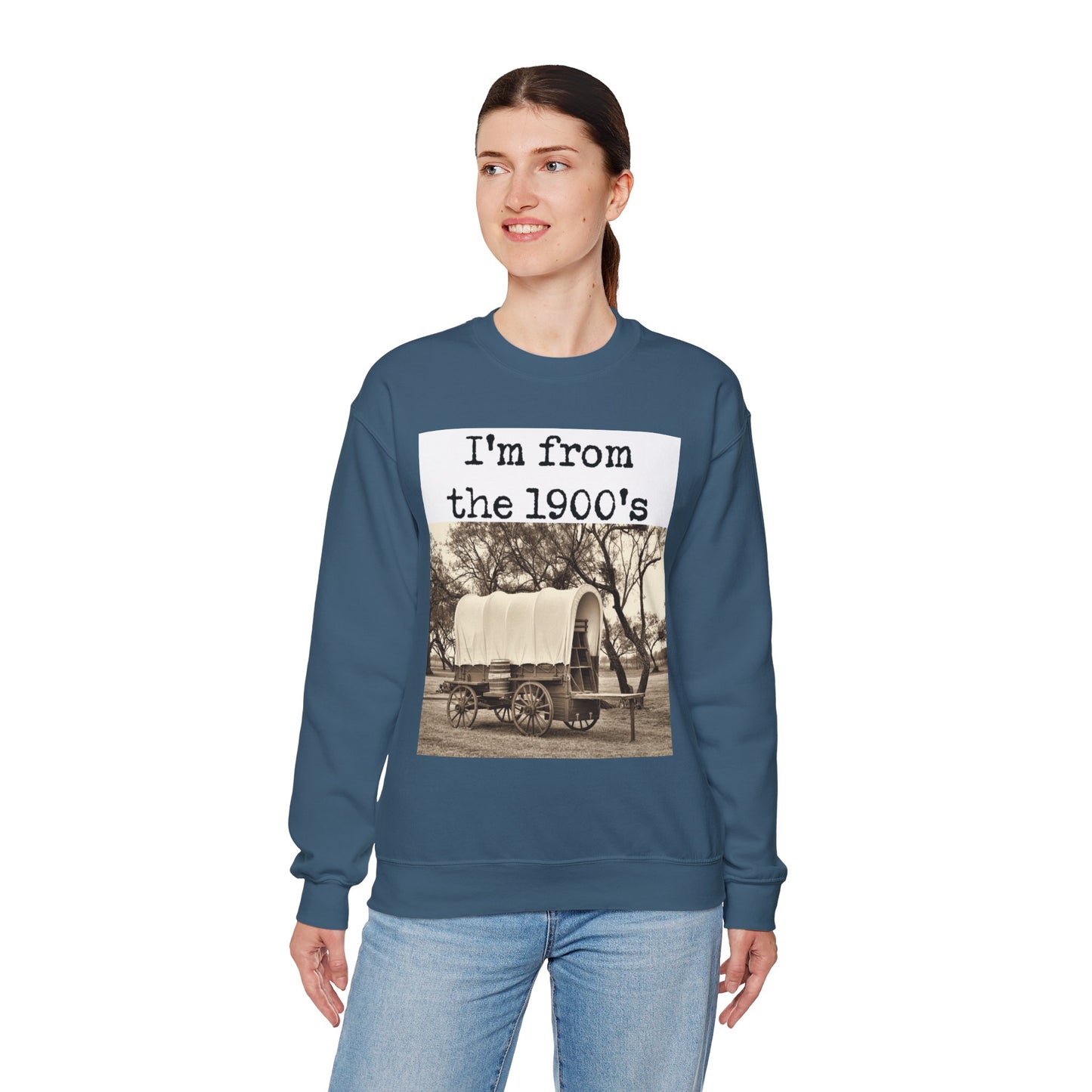 Vintage"I'm from the 1900s" Crewneck Sweatshirt - Unisex Heavy Blend