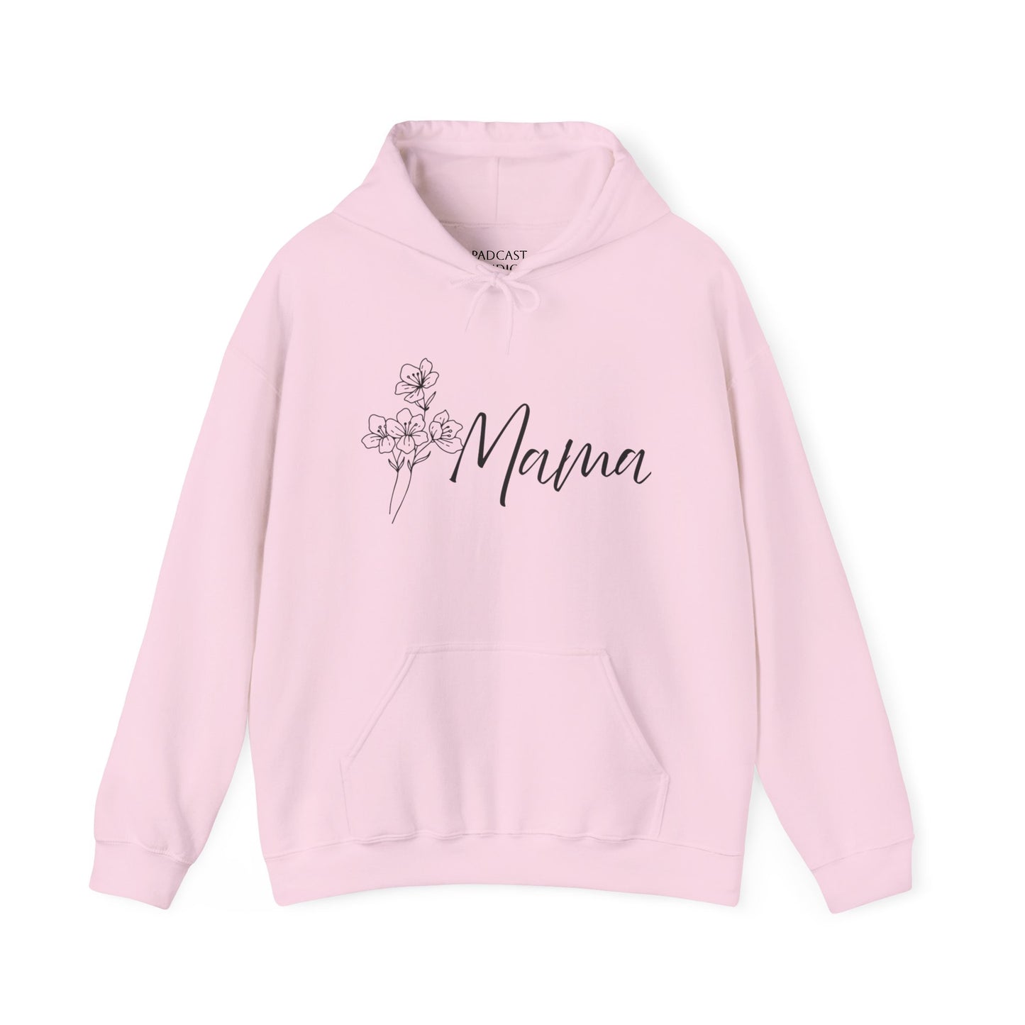 Mama Flower Hoodie, Gift for Mom, Floral Sweatshirt, Cozy Hooded Sweatshirt, Mother's Day Gift, Comfortable Layering