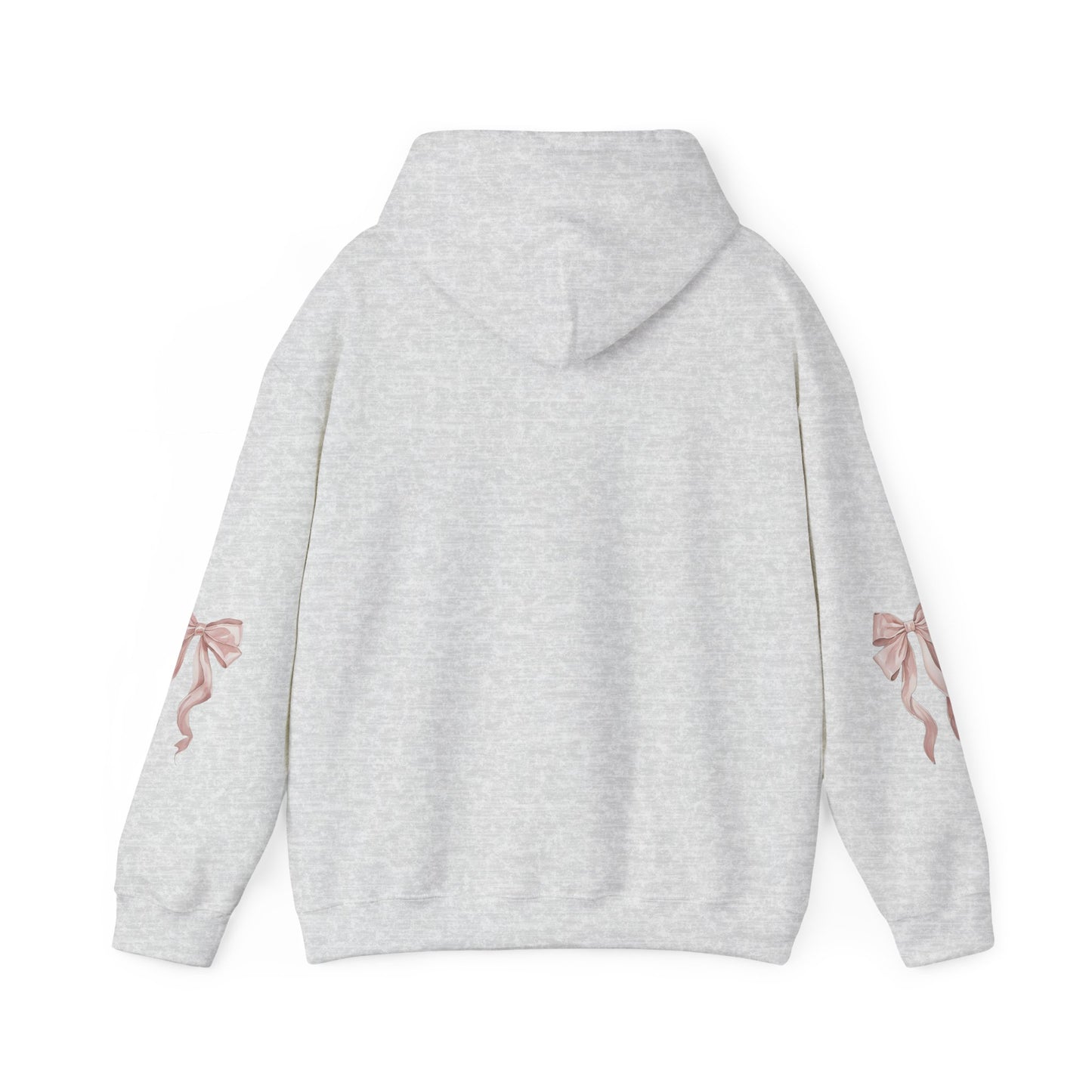 Faith Over Fear Hooded Sweatshirt - Cozy Inspirational Gift, Self-Care, Mindfulness, Motivational Wear, Pink Bows Hoodie