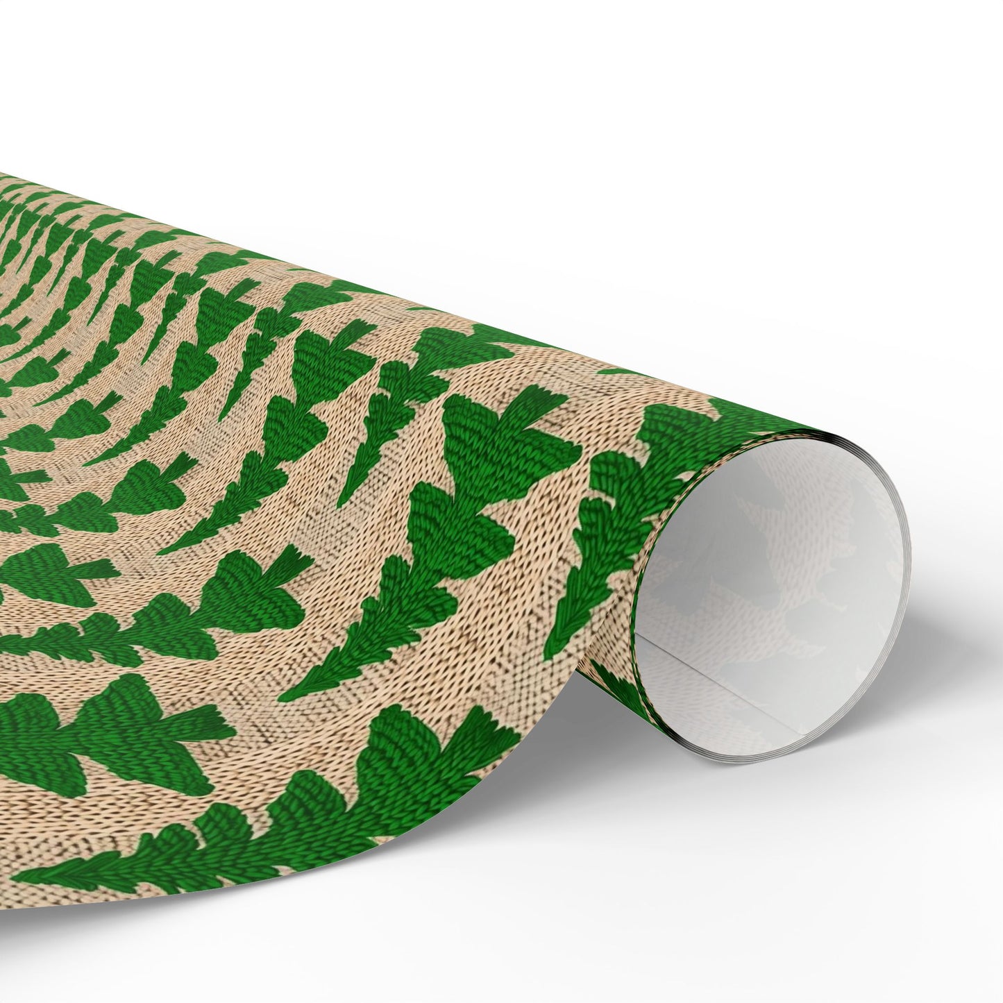 Festive Knit Tree Wrapping Paper - Eco-Friendly Holiday Gift Wrap