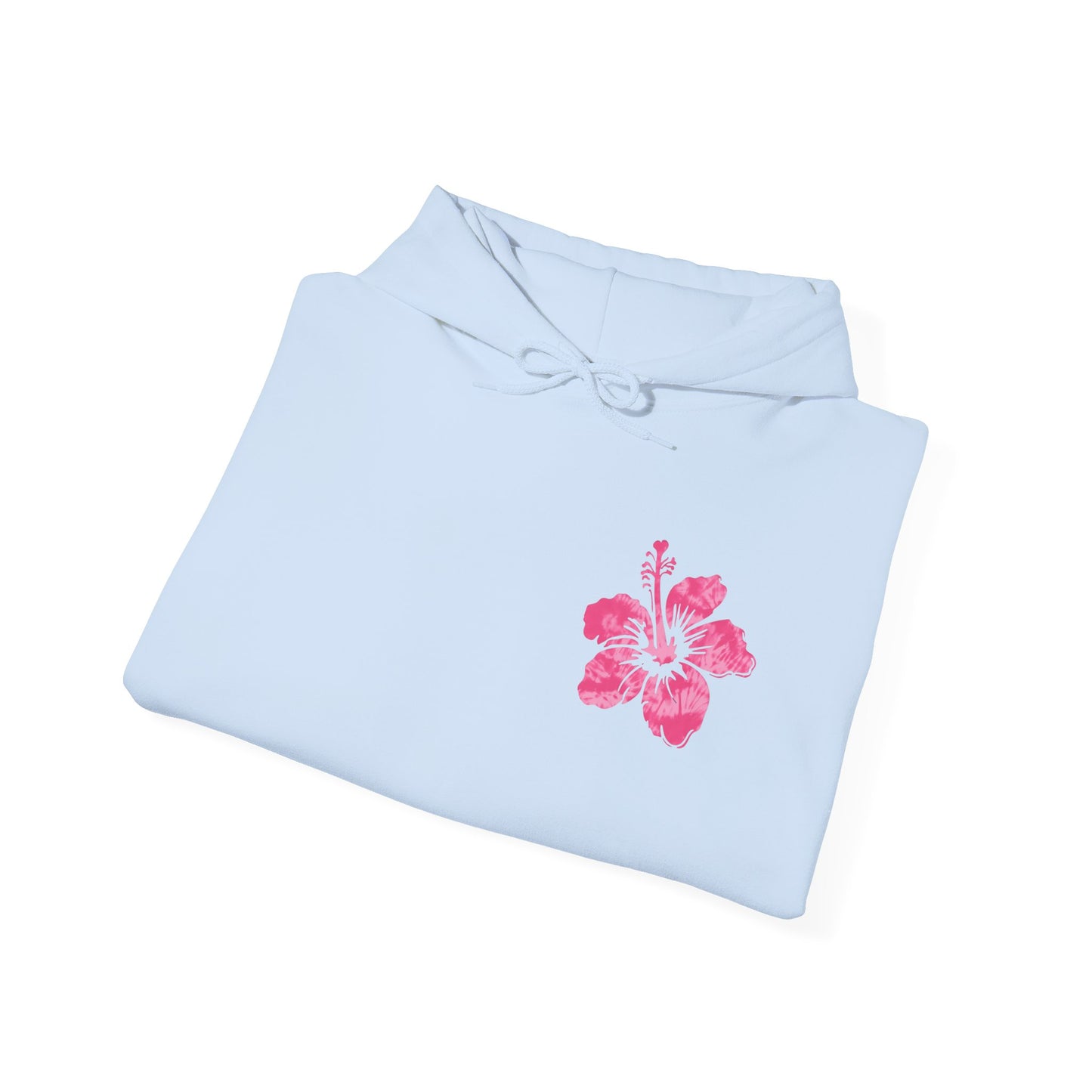 Pink Tropical Tie Dye Palm Tree and Hibiscus Hoodie for Sweatshirt, Pullover