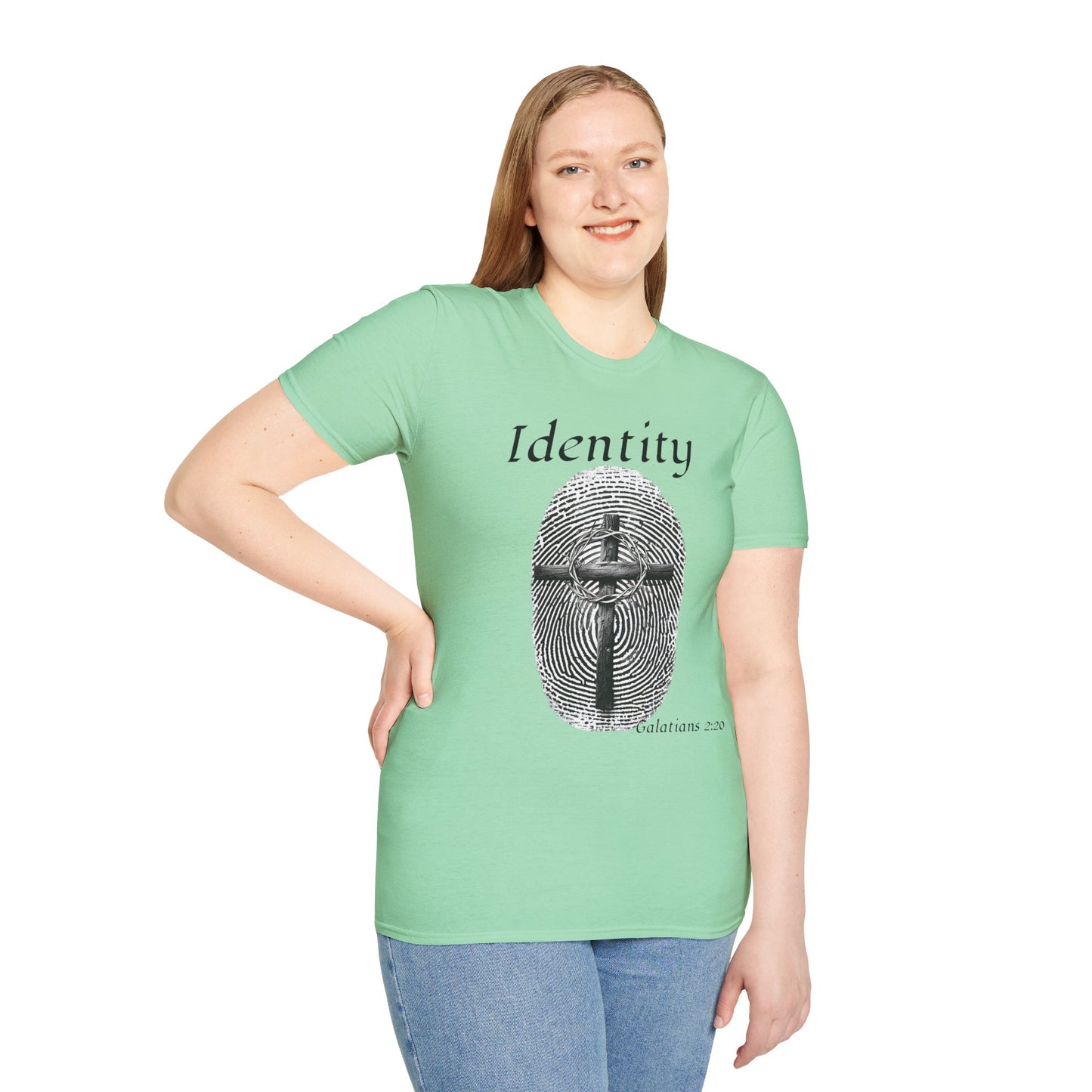 Identity -Fingerprint Design-Unisex Softstyle T-Shirt
