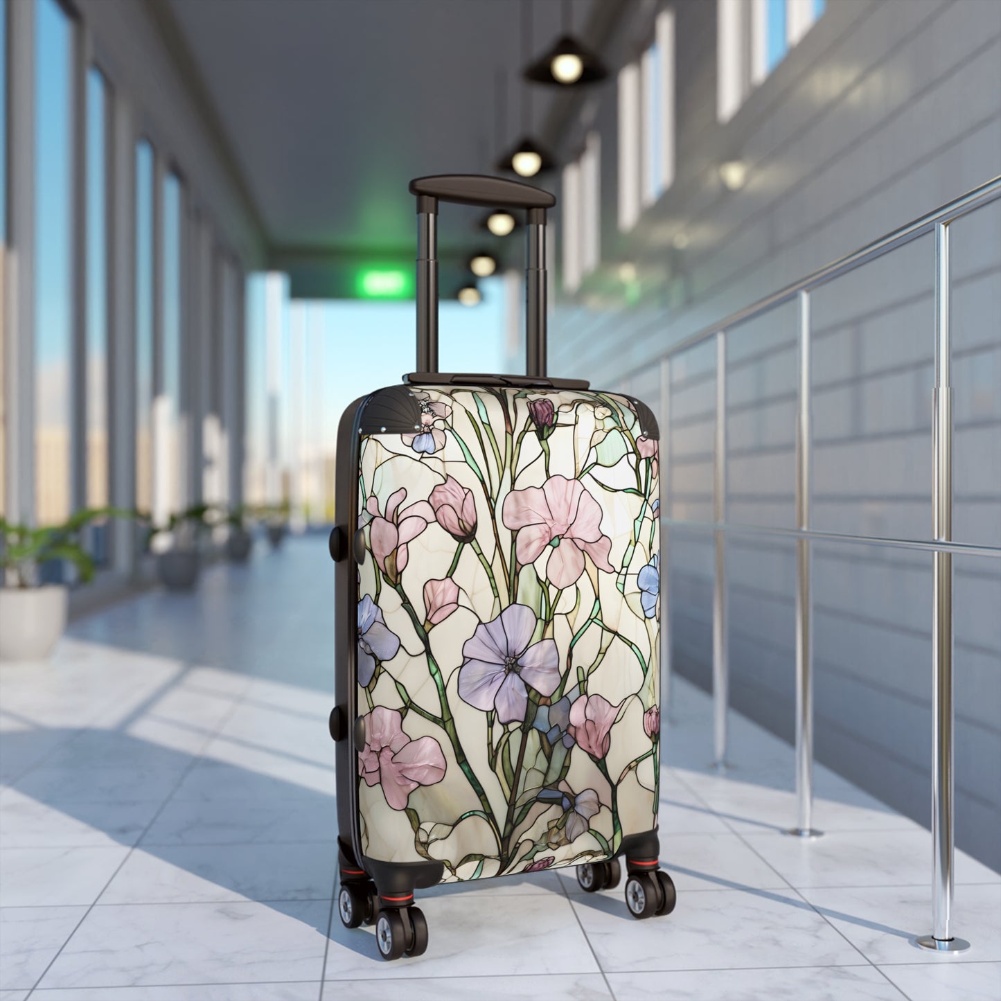 Floral Design Suitcase – Elegant Travel Gear for Adventure Lovers
