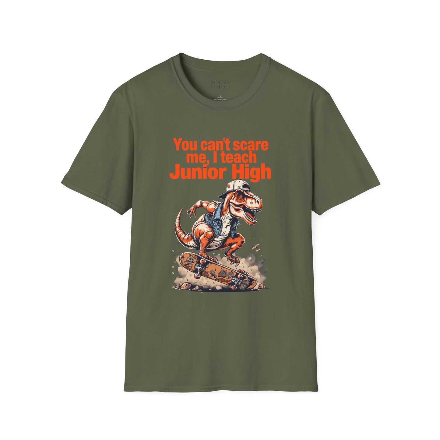 You can't scare me, I teach Junior High, Unisex Softstyle T-Shirt, Teacher Shirt, Back to School Tee, Gift for Educators, Teacher Apparel
