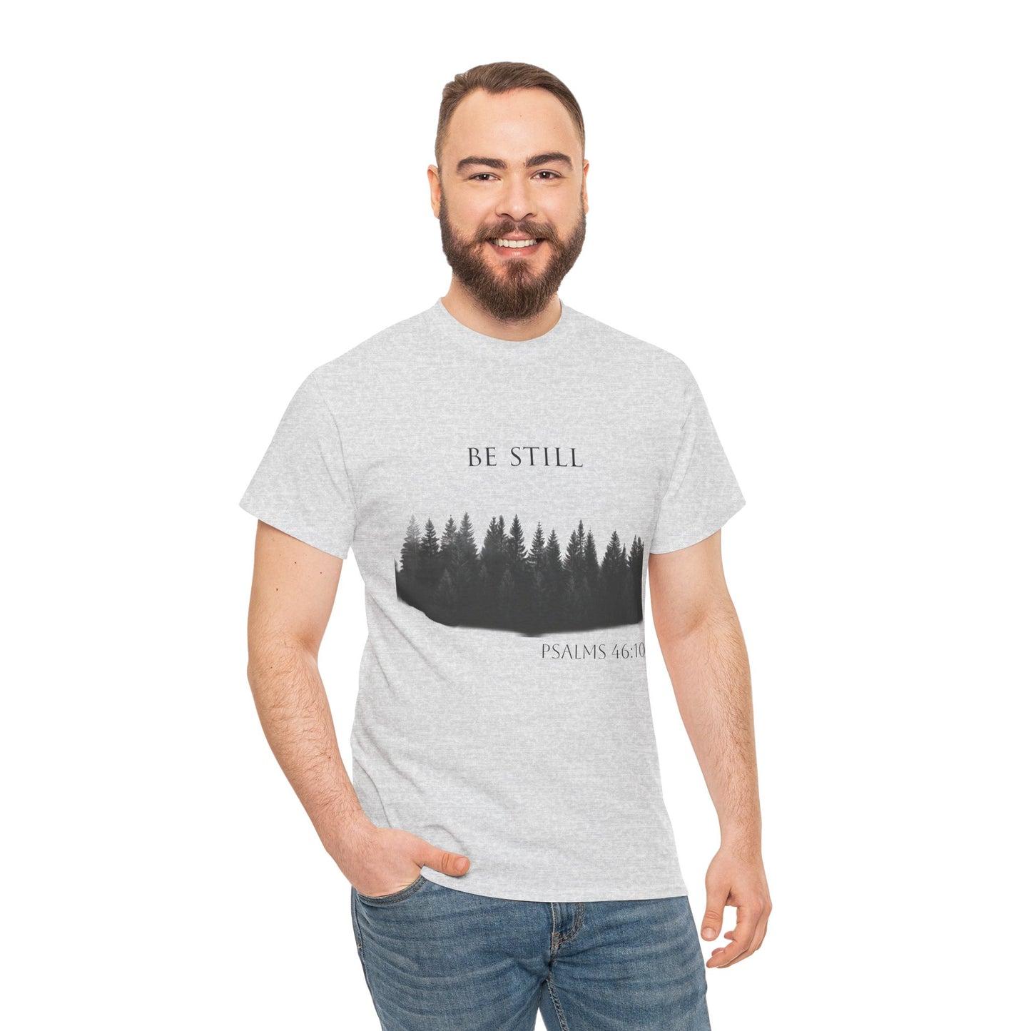 Be Still -Cotton Tee - Christian and Nature Inspired Relaxation Shirt