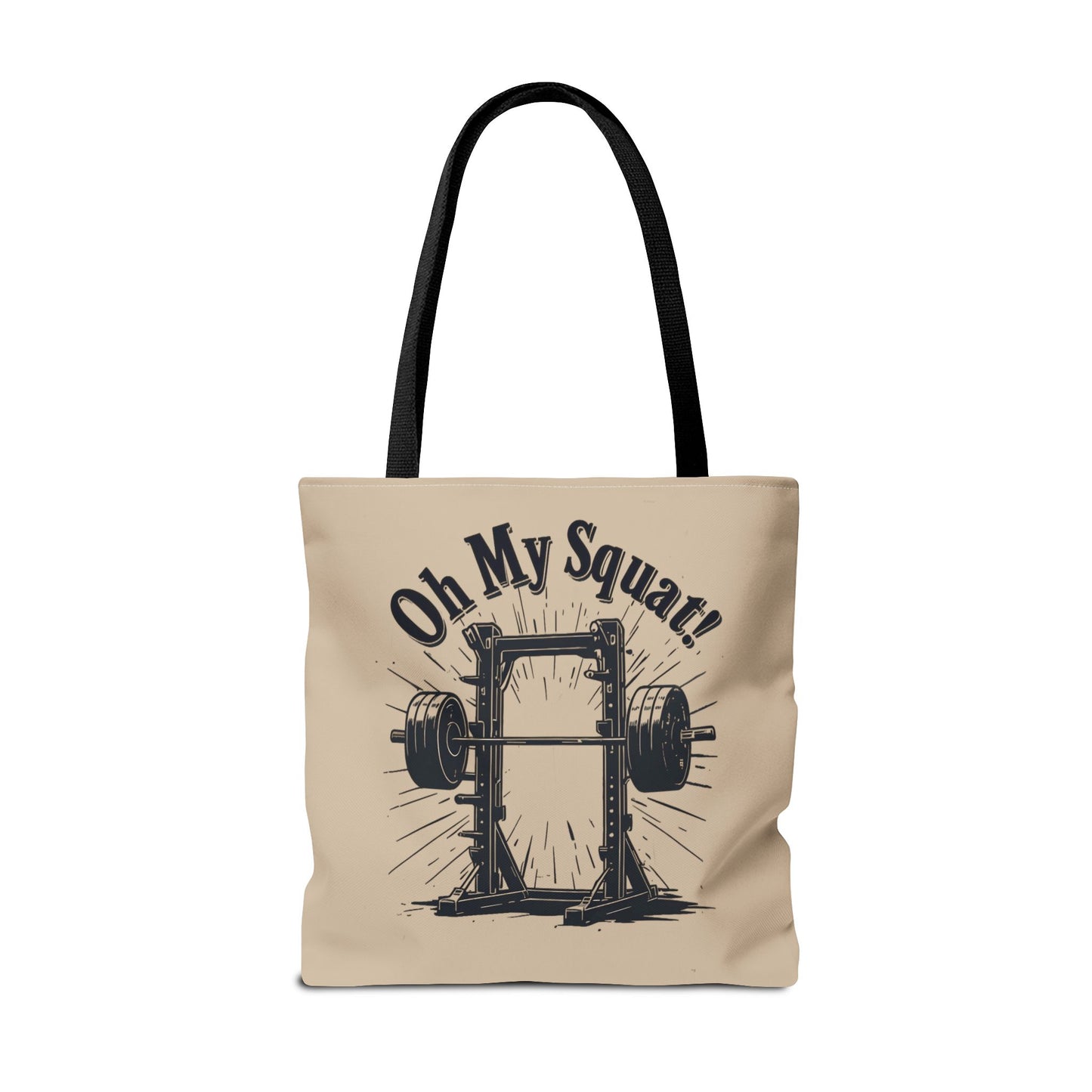 Fitness Tote Bag - Oh My Squat! | Gym Bag, Workout Tote, Exercise Accessory, Weightlifting Gift, Motivational Bag
