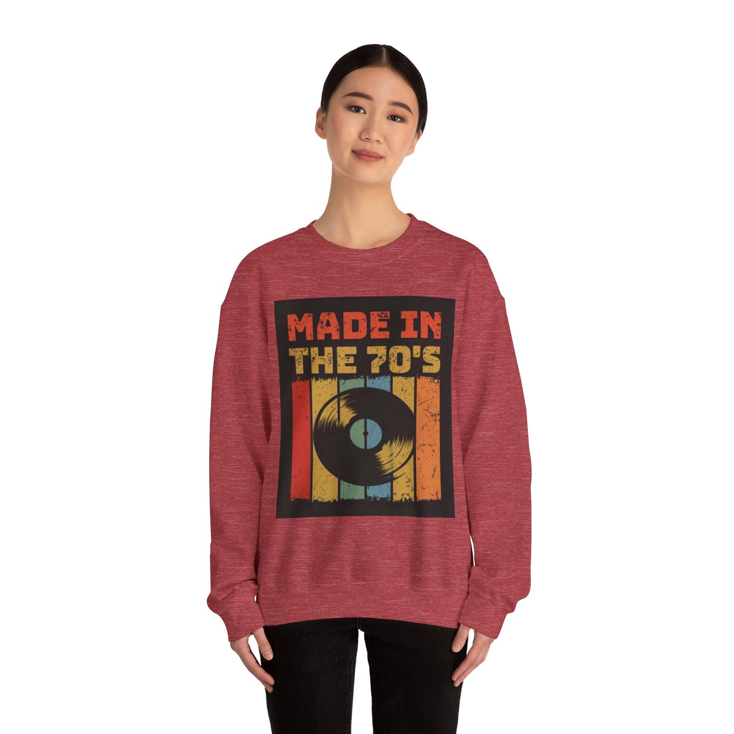 Retro 70's Music Crewneck Sweatshirt - Made in the 70's Design