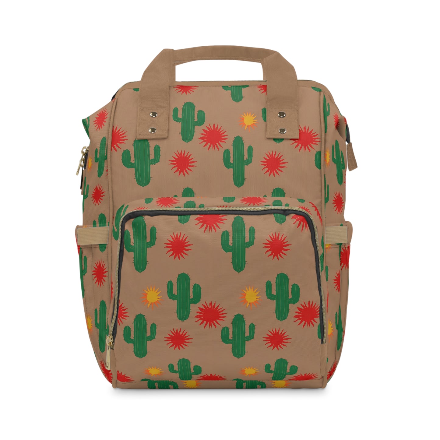 Cactus Suns Print Diaper Backpack - Stylish & Functional Baby Bag
