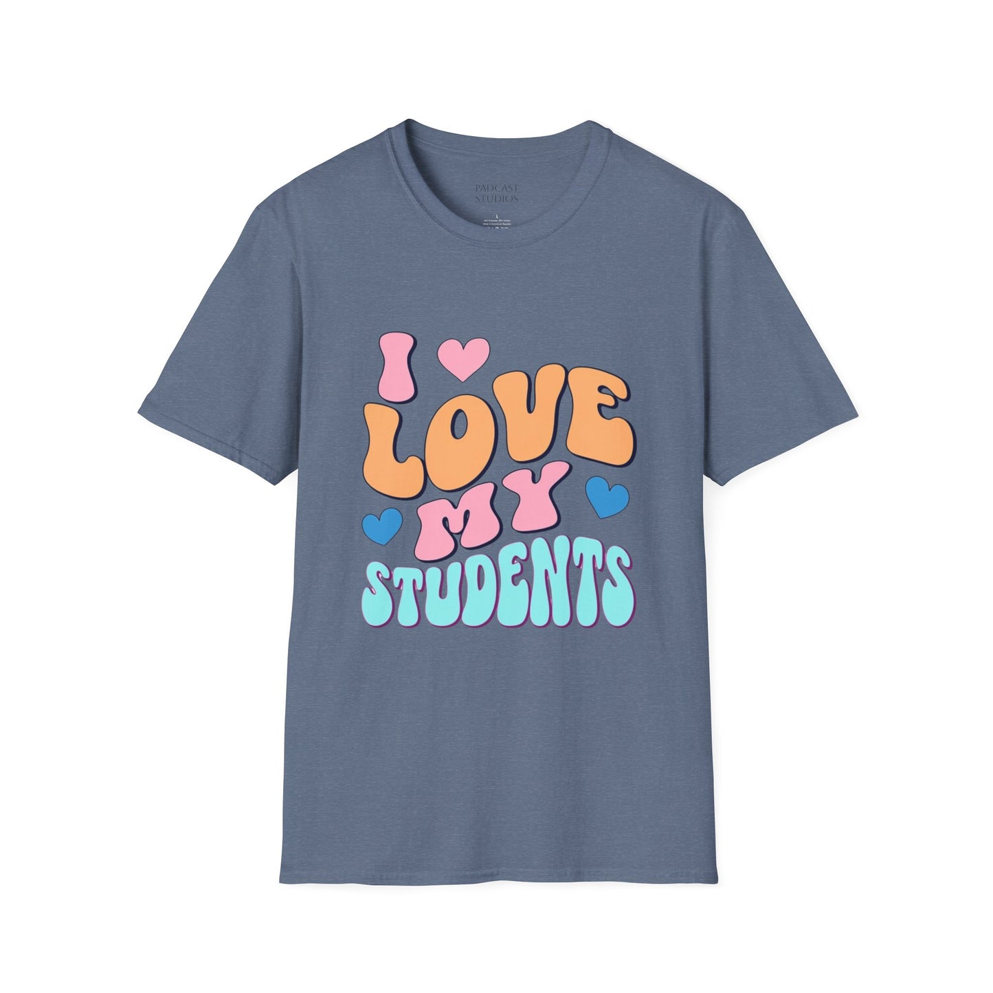 I Love My Students Colorful Teacher Shirt, Unisex Softstyle T-Shirt, Teacher Gift, Back to School Tee, Educator Apparel