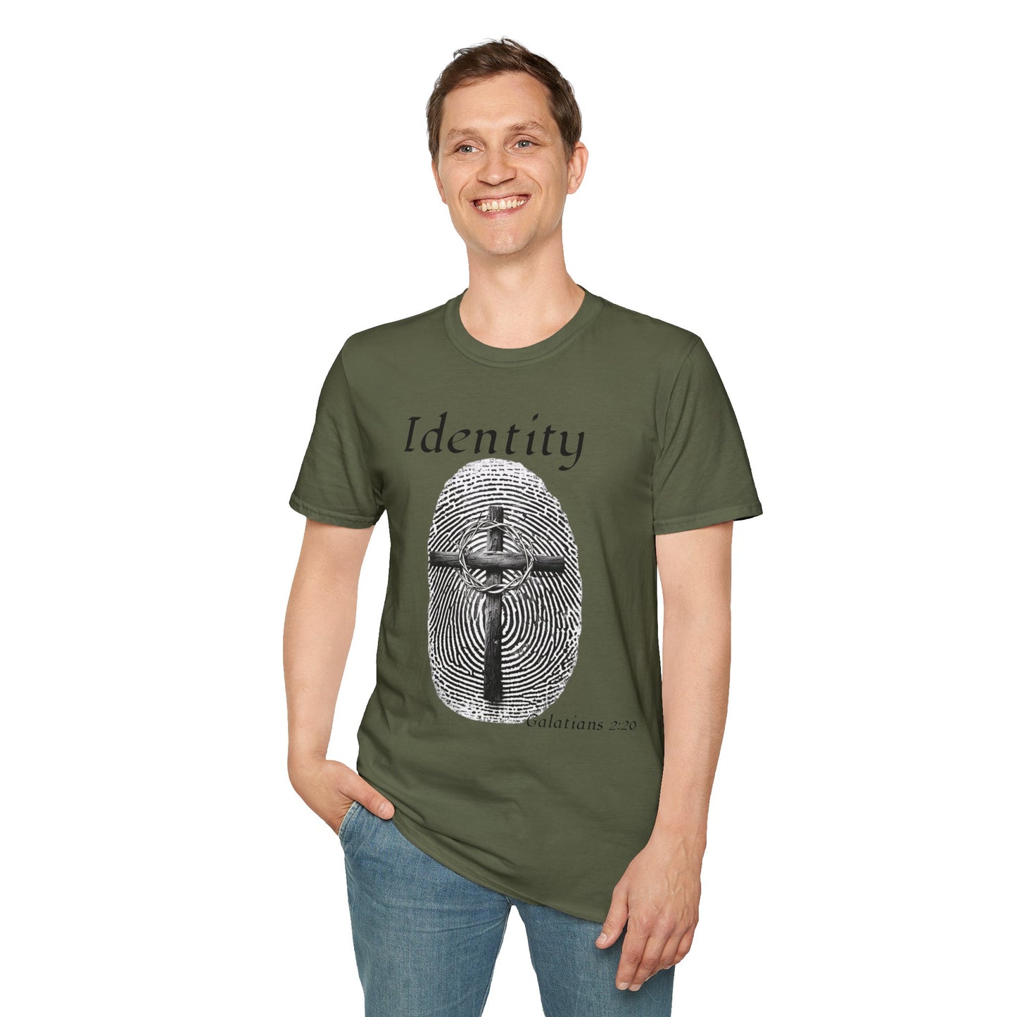 Identity -Fingerprint Design-Unisex Softstyle T-Shirt
