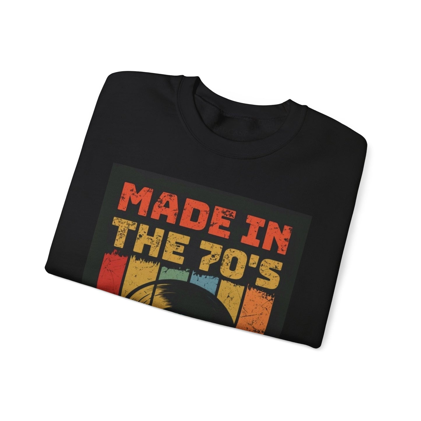 Retro 70's Music Crewneck Sweatshirt - Made in the 70's Design