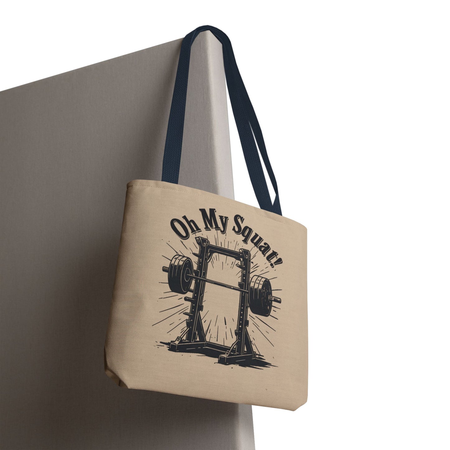 Fitness Tote Bag - Oh My Squat! | Gym Bag, Workout Tote, Exercise Accessory, Weightlifting Gift, Motivational Bag