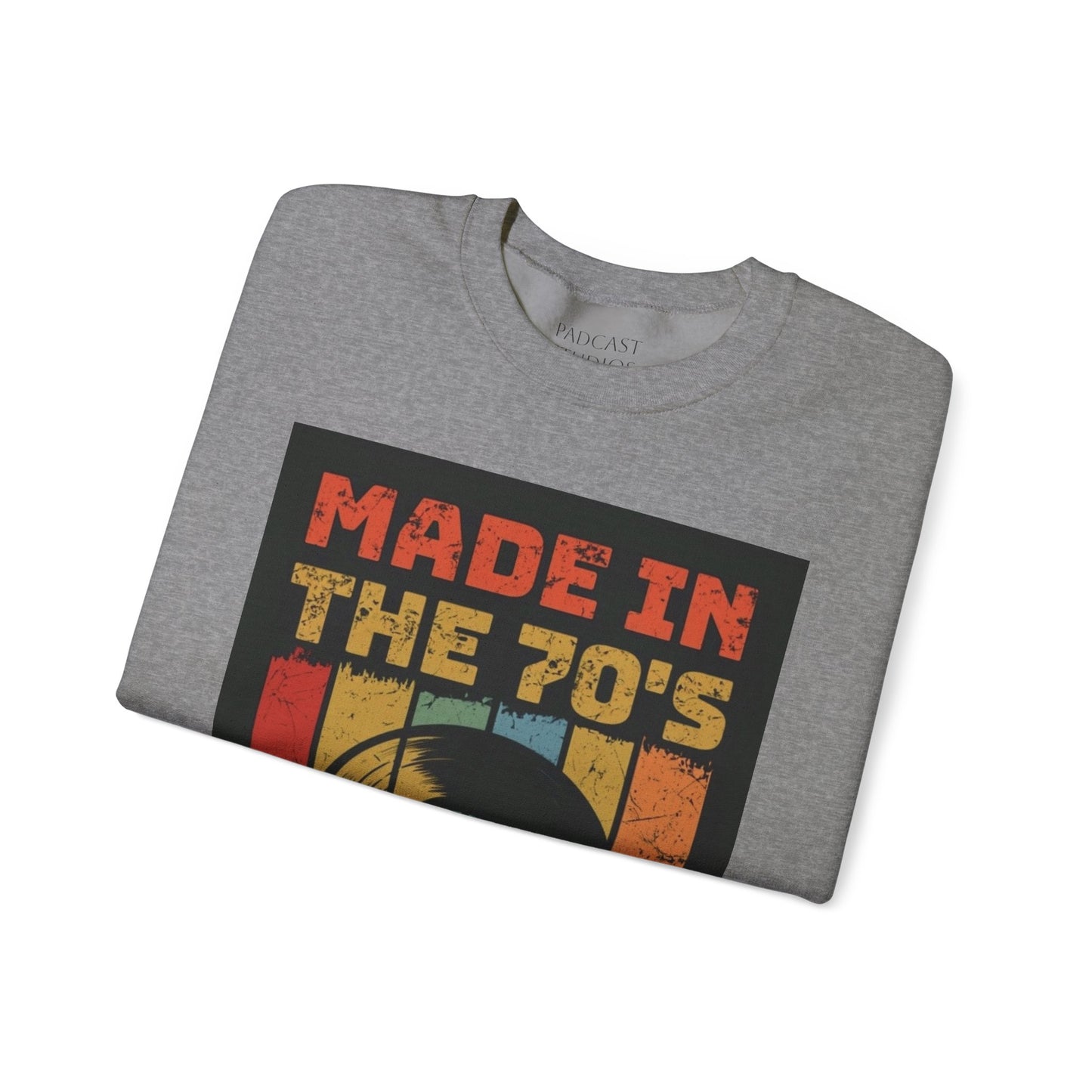 Retro 70's Music Crewneck Sweatshirt - Made in the 70's Design