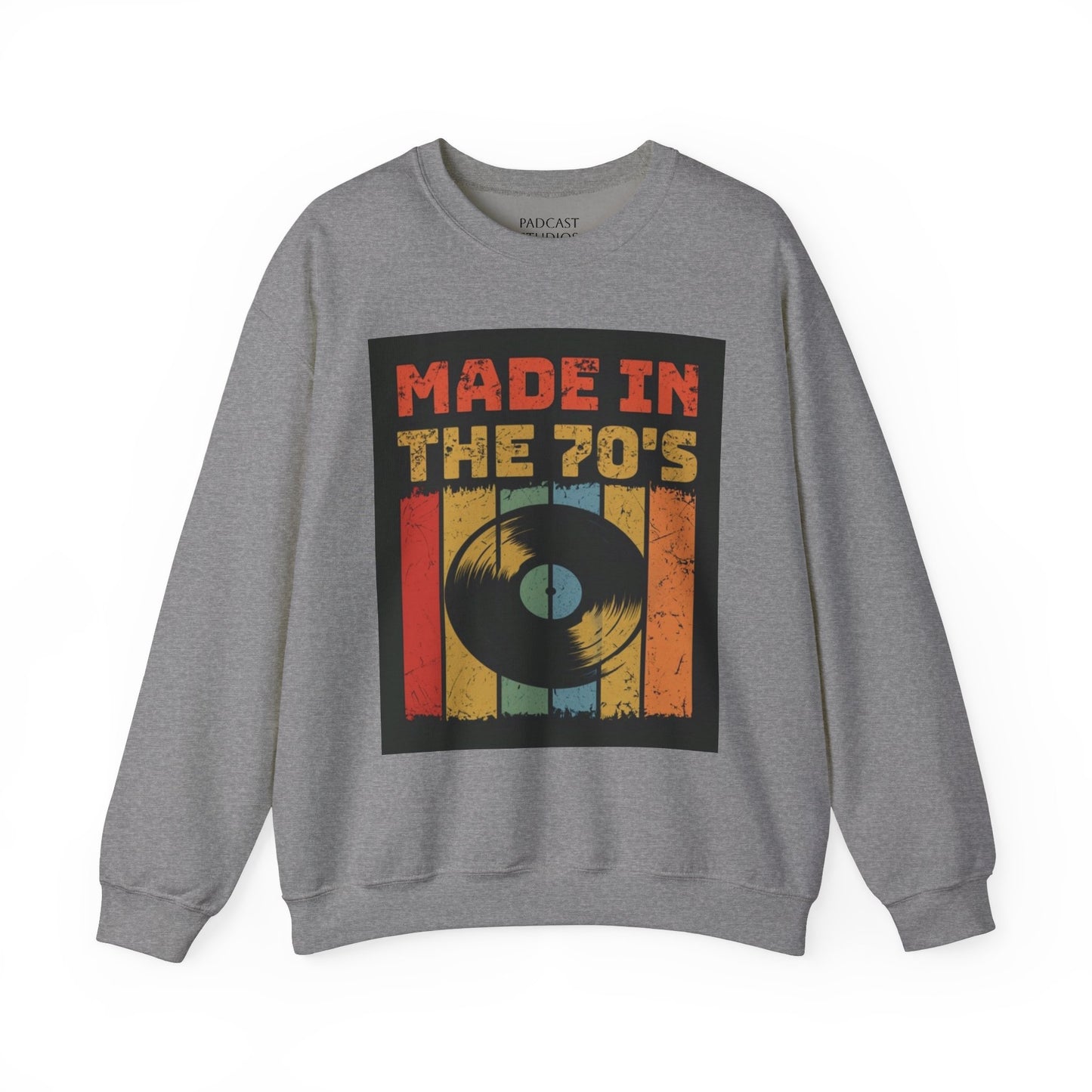 Retro 70's Music Crewneck Sweatshirt - Made in the 70's Design