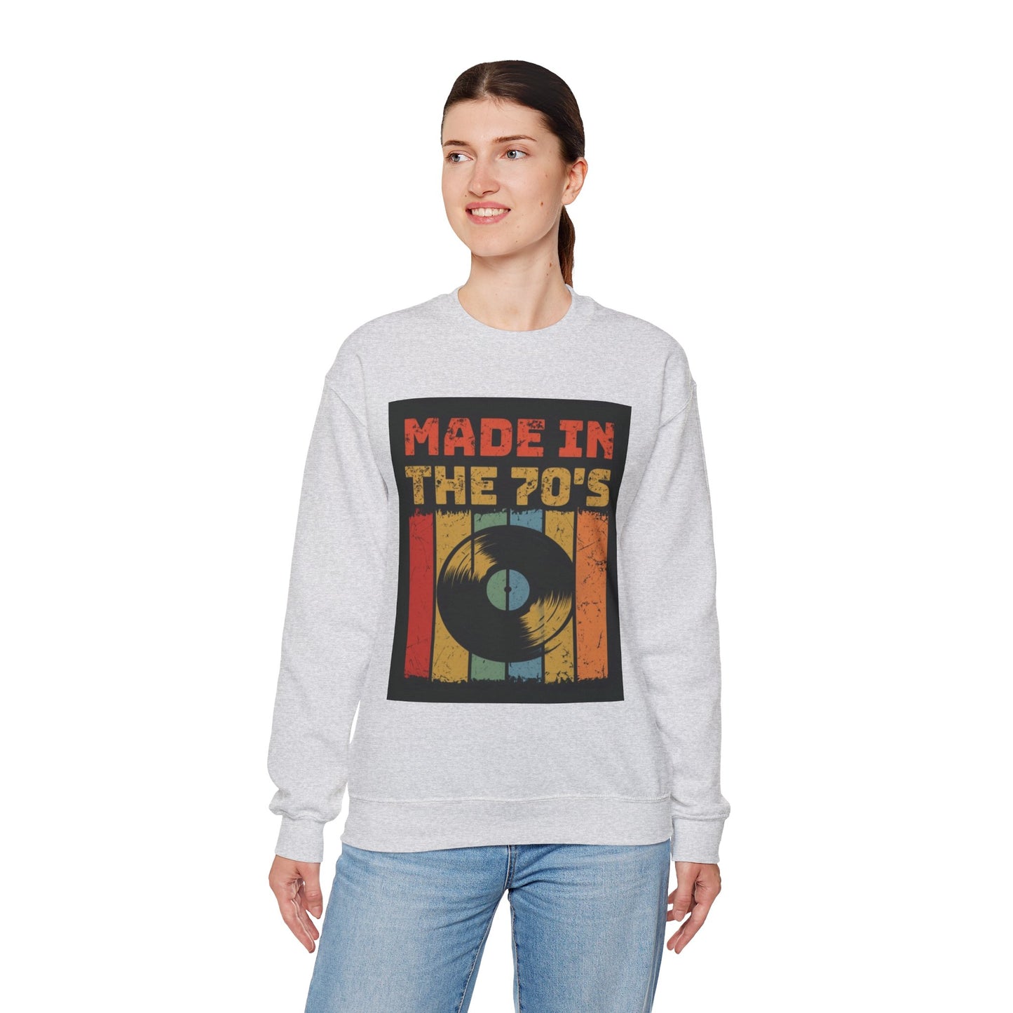 Retro 70's Music Crewneck Sweatshirt - Made in the 70's Design
