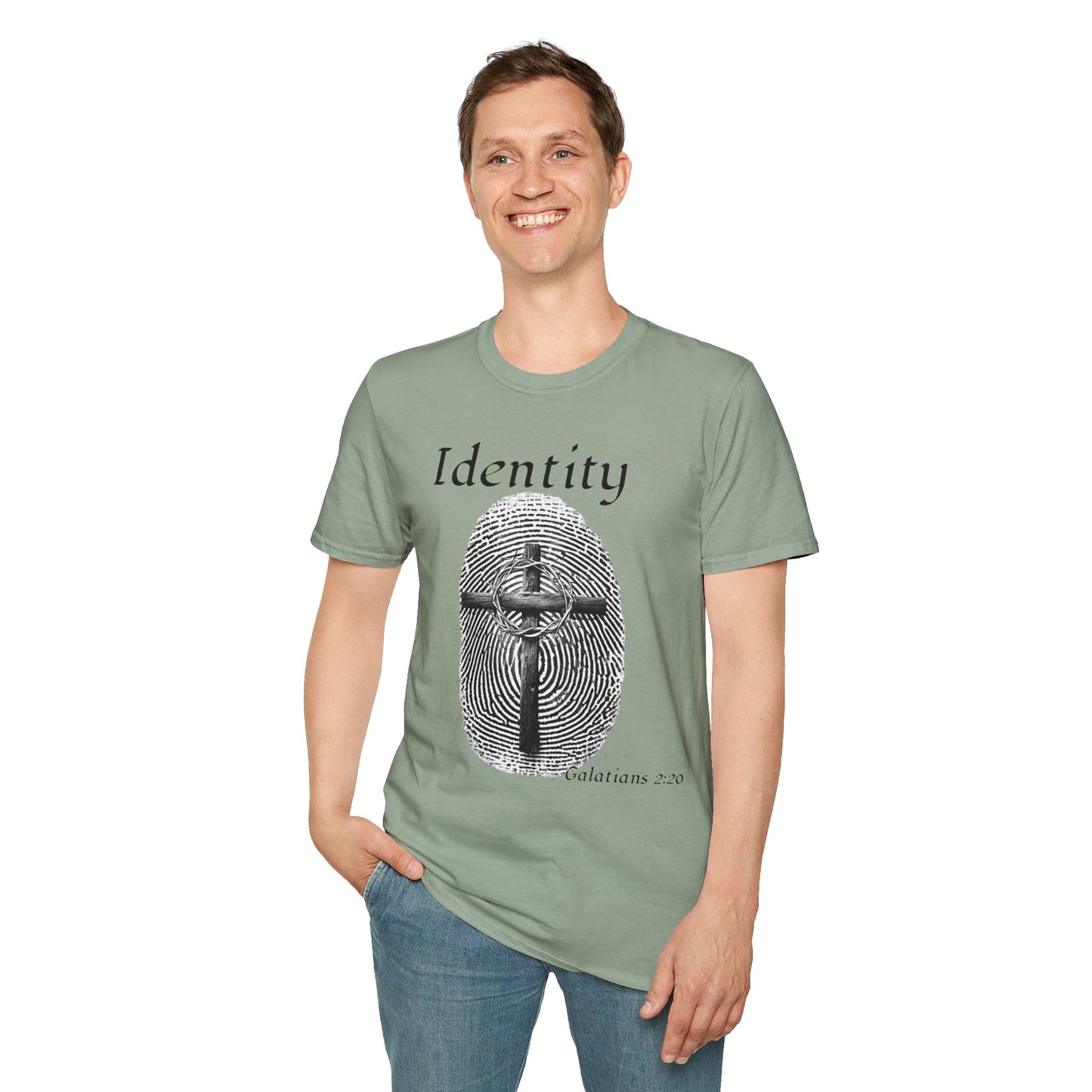 Identity -Fingerprint Design-Unisex Softstyle T-Shirt
