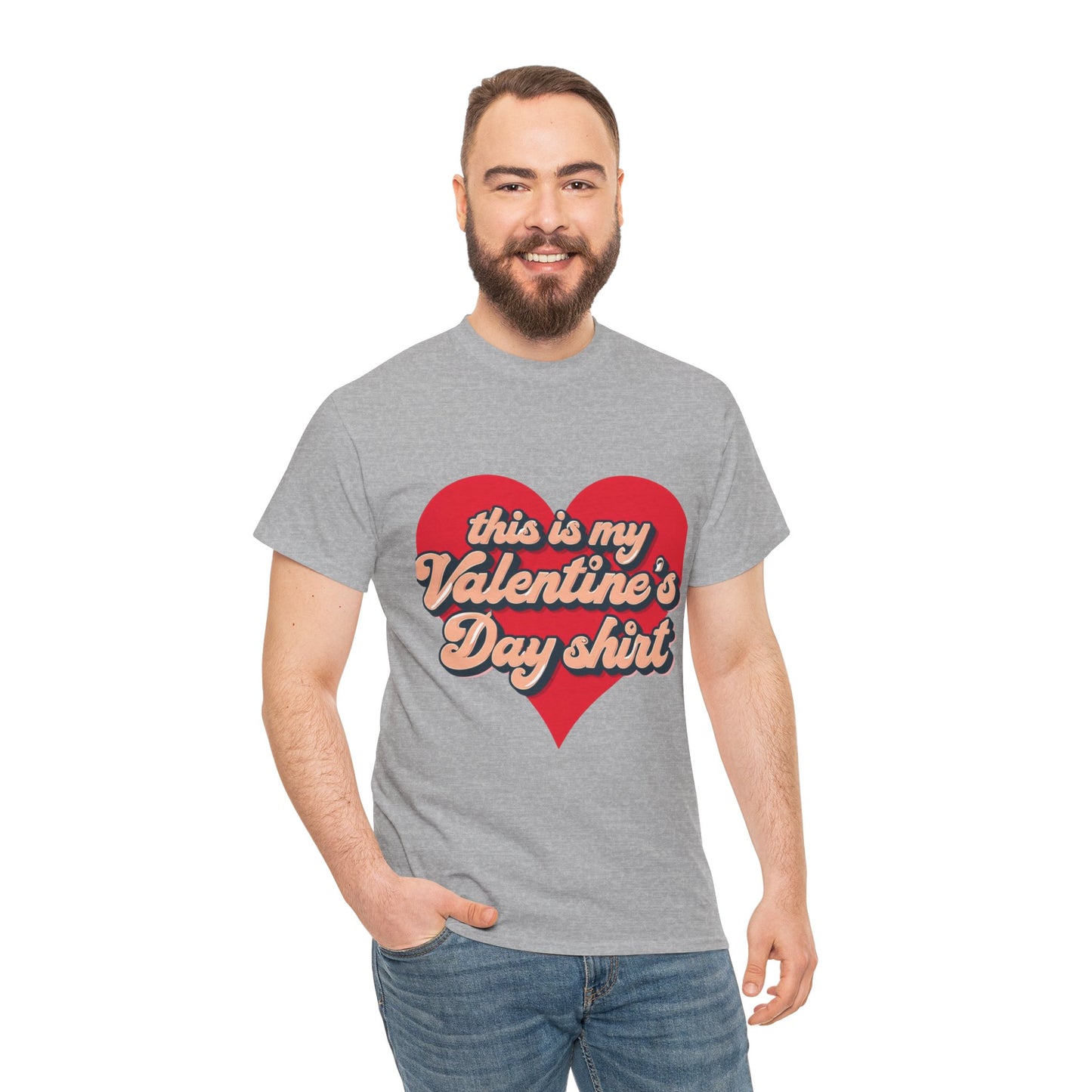 "This is my Valentine's Day shirt" Cotton Tee