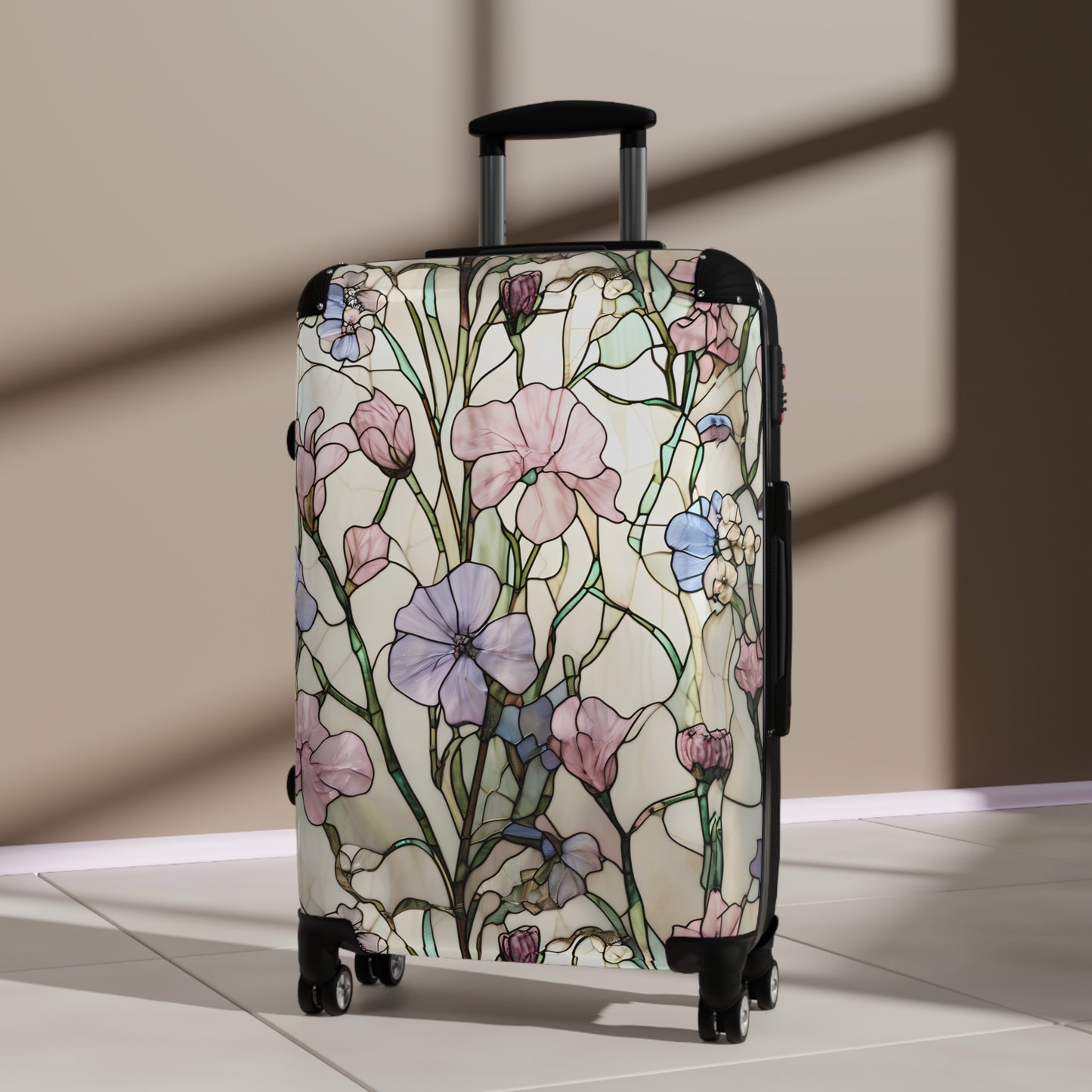 Floral Design Suitcase – Elegant Travel Gear for Adventure Lovers