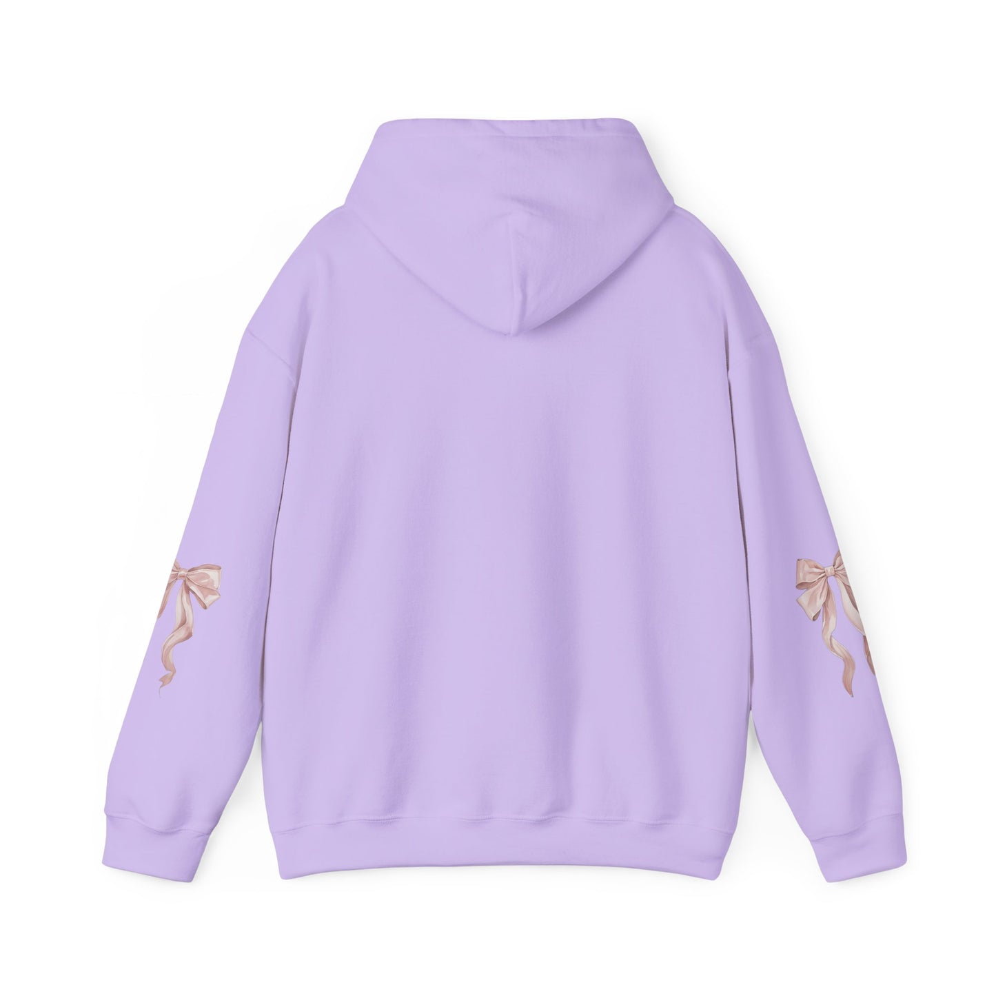 Faith Over Fear Hooded Sweatshirt - Cozy Inspirational Gift, Self-Care, Mindfulness, Motivational Wear, Pink Bows Hoodie