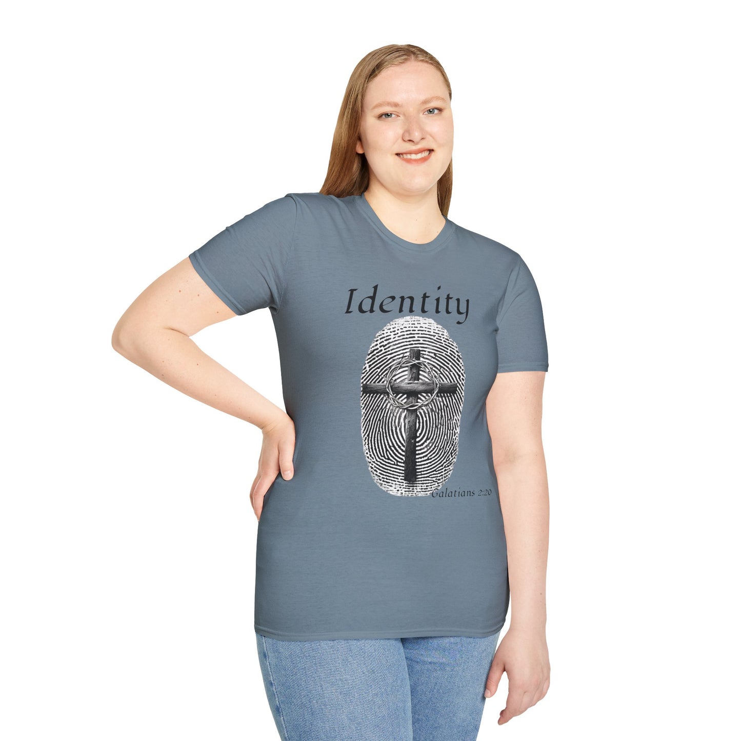 Identity -Fingerprint Design-Unisex Softstyle T-Shirt