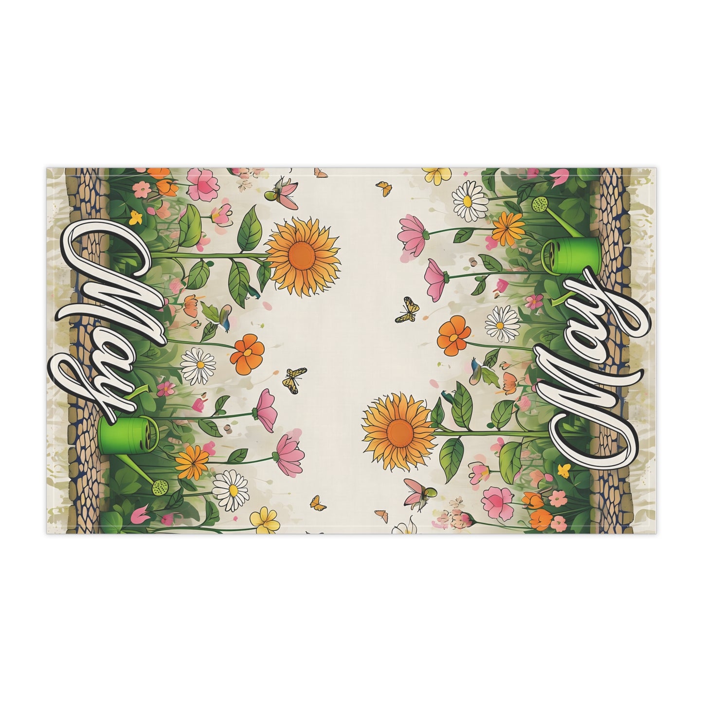 May Floral Tea Towels - Brighten Your Kitchen, Seasonal Decor, Gardening Gift, Kitchen Accessories, Eco-Friendly Kitchen