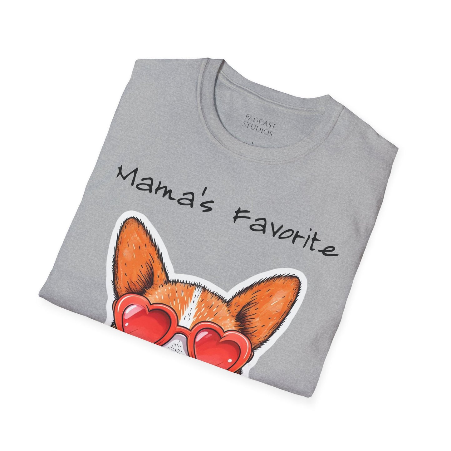 Mama's Favorite -Corgi T-Shirt | Unisex Softstyle Tee for Dog Lovers